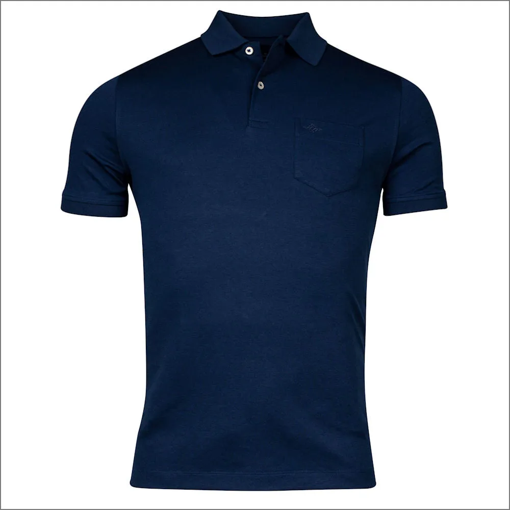 Baileys Navy Blue Cotton Blend Polo Top