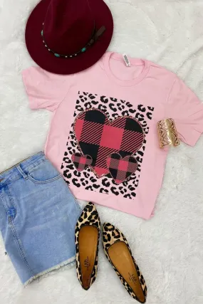 BC PLAID HEARTS -PINK