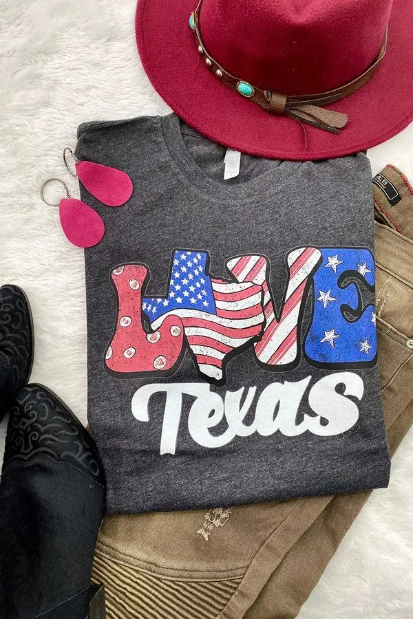 CH LOVE TEXAS- CHARCOAL