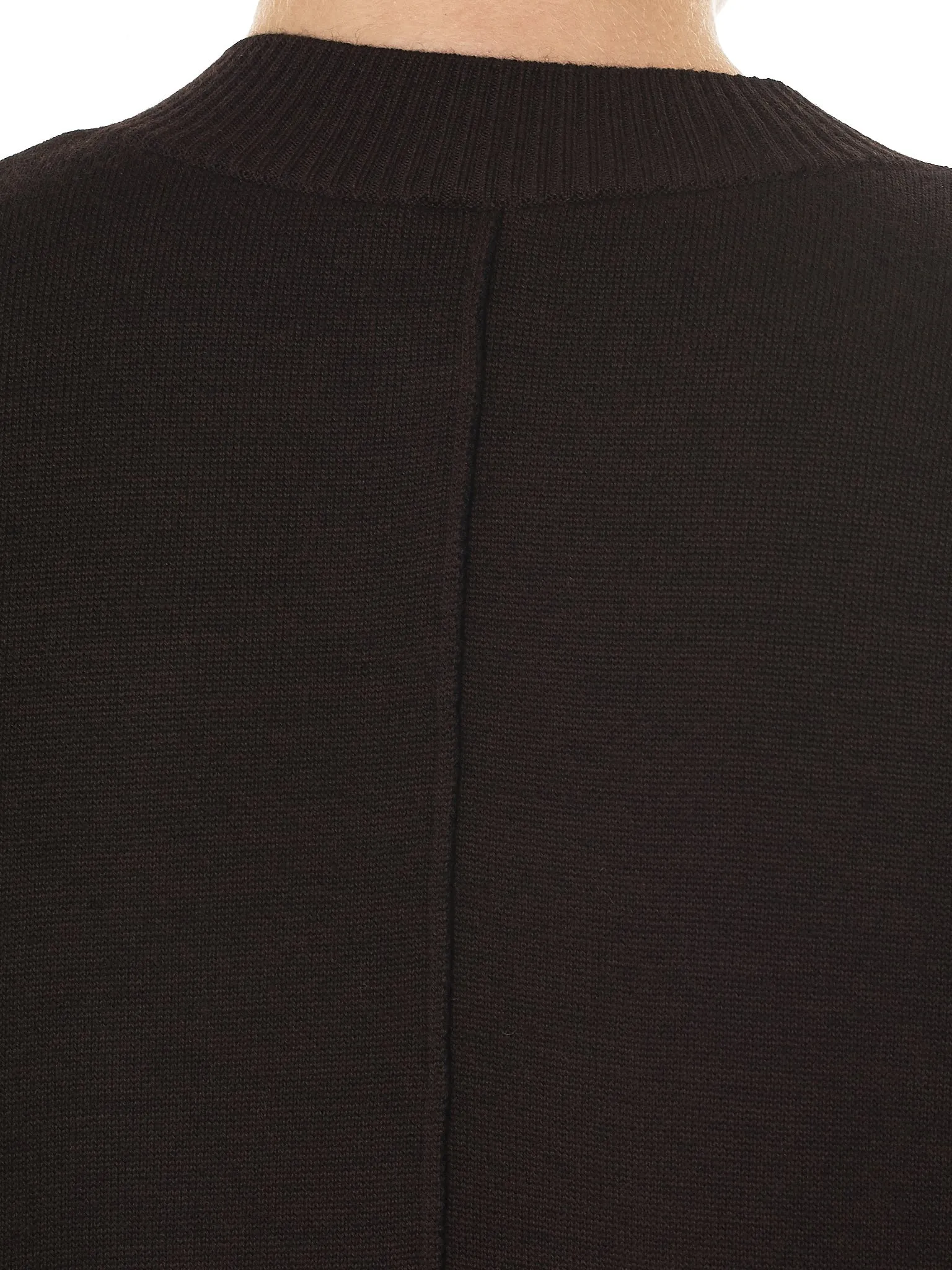 Embroidery Knit Crewneck Sweater (R417K07-DARK-BROWN)