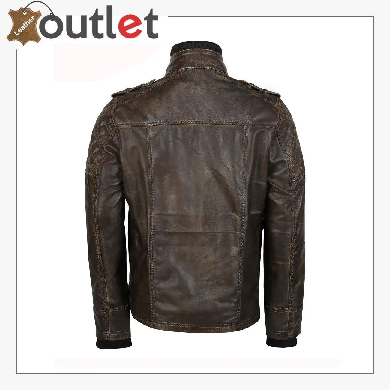 Genuine Leather Classic Motorcycle Riding Jacket