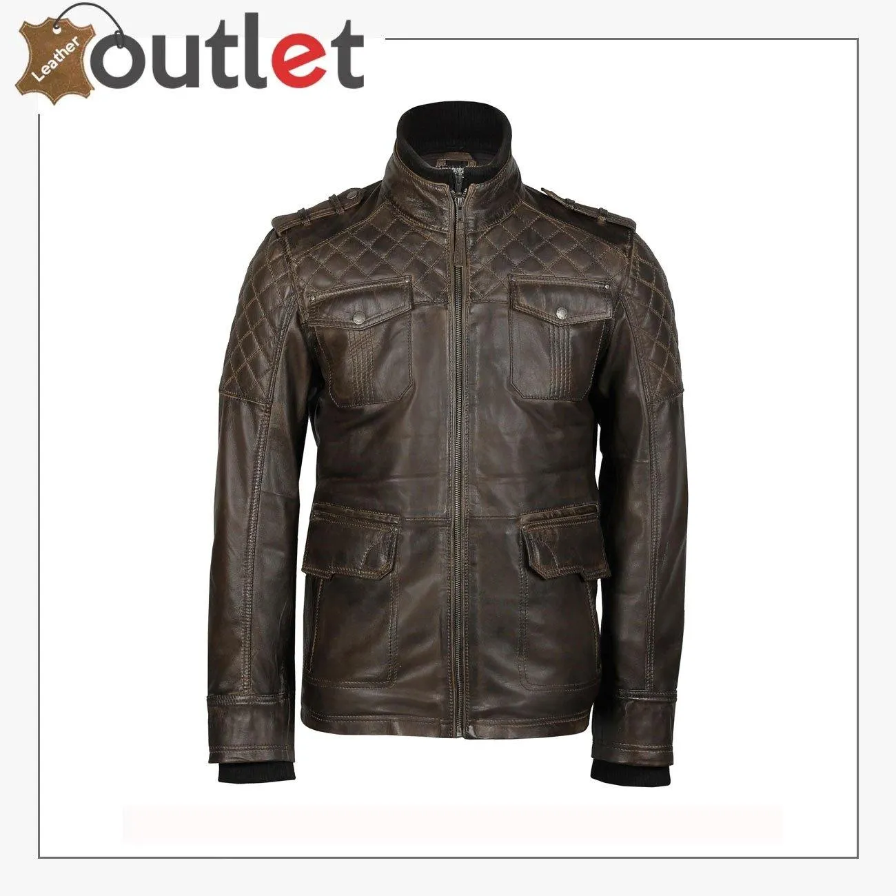 Genuine Leather Classic Motorcycle Riding Jacket