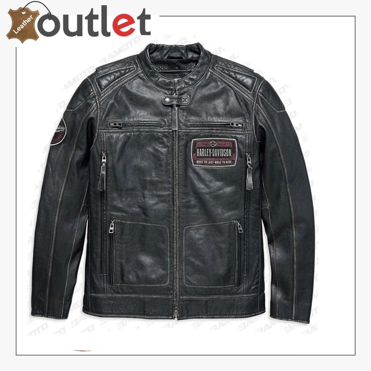 Harley Davidson Cowhide Black leather Jacket