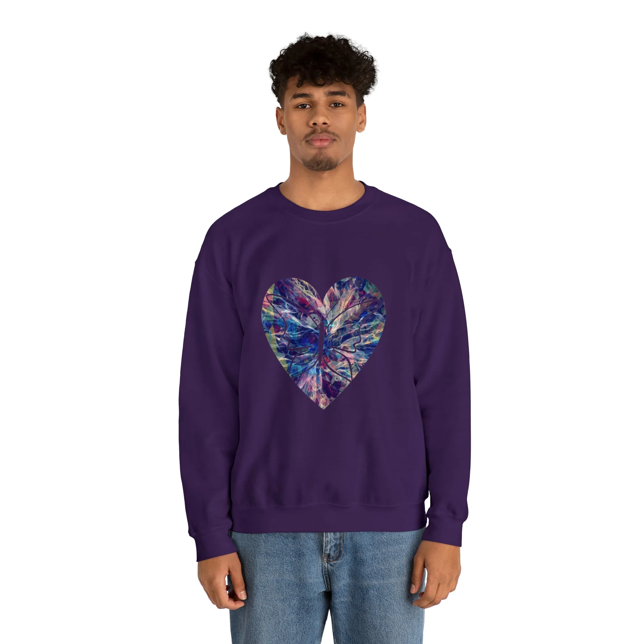 Heart butterfly Unisex Heavy Blend™ Crewneck Sweatshirt