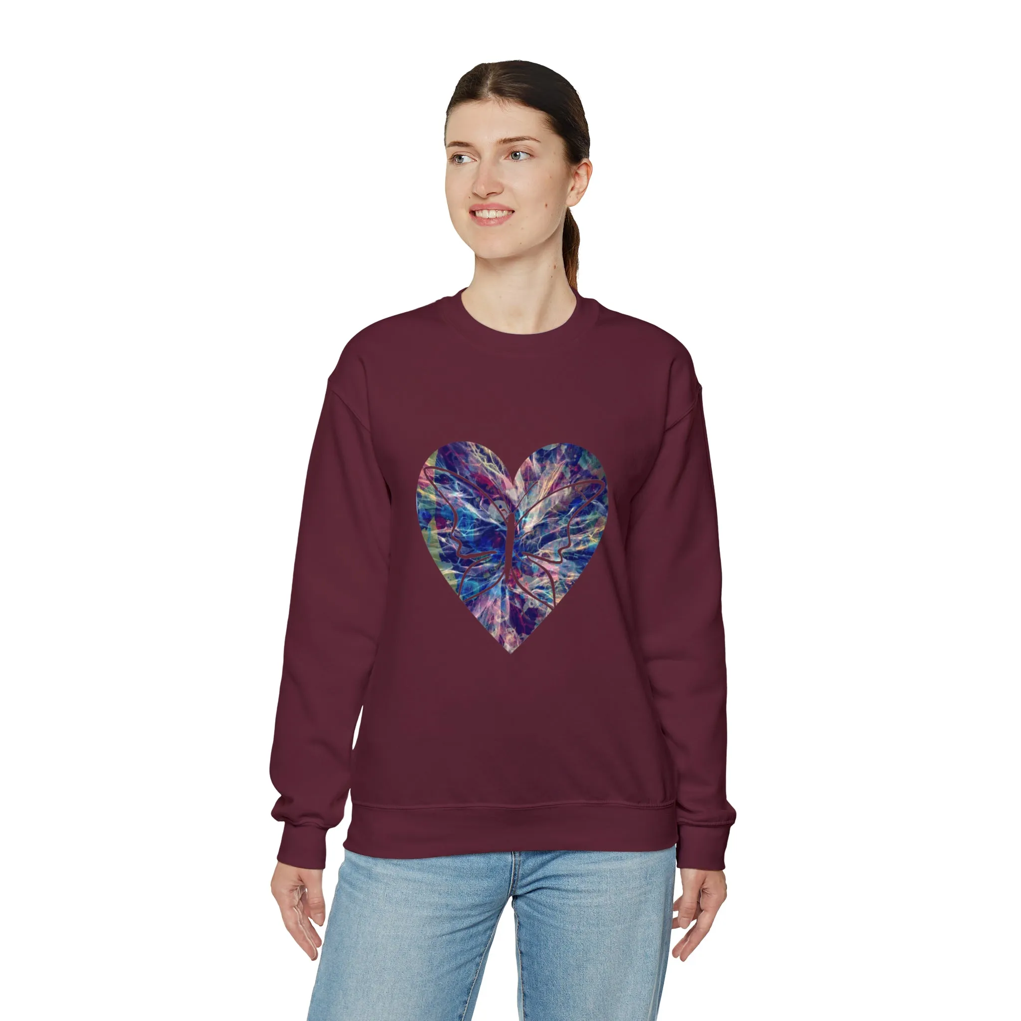 Heart butterfly Unisex Heavy Blend™ Crewneck Sweatshirt