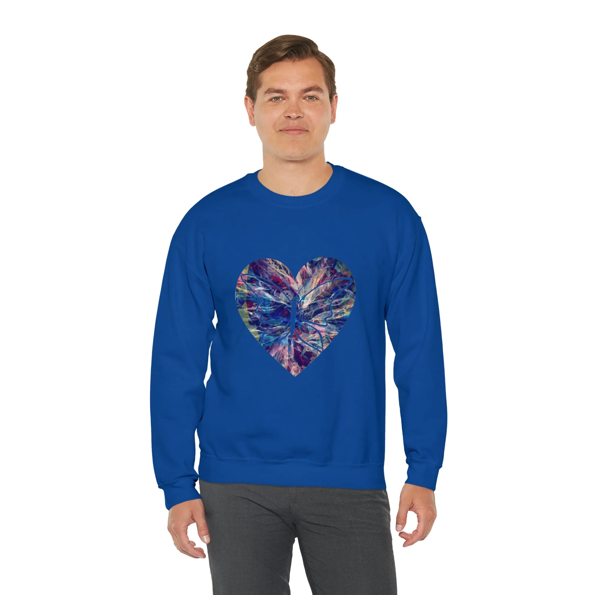 Heart butterfly Unisex Heavy Blend™ Crewneck Sweatshirt