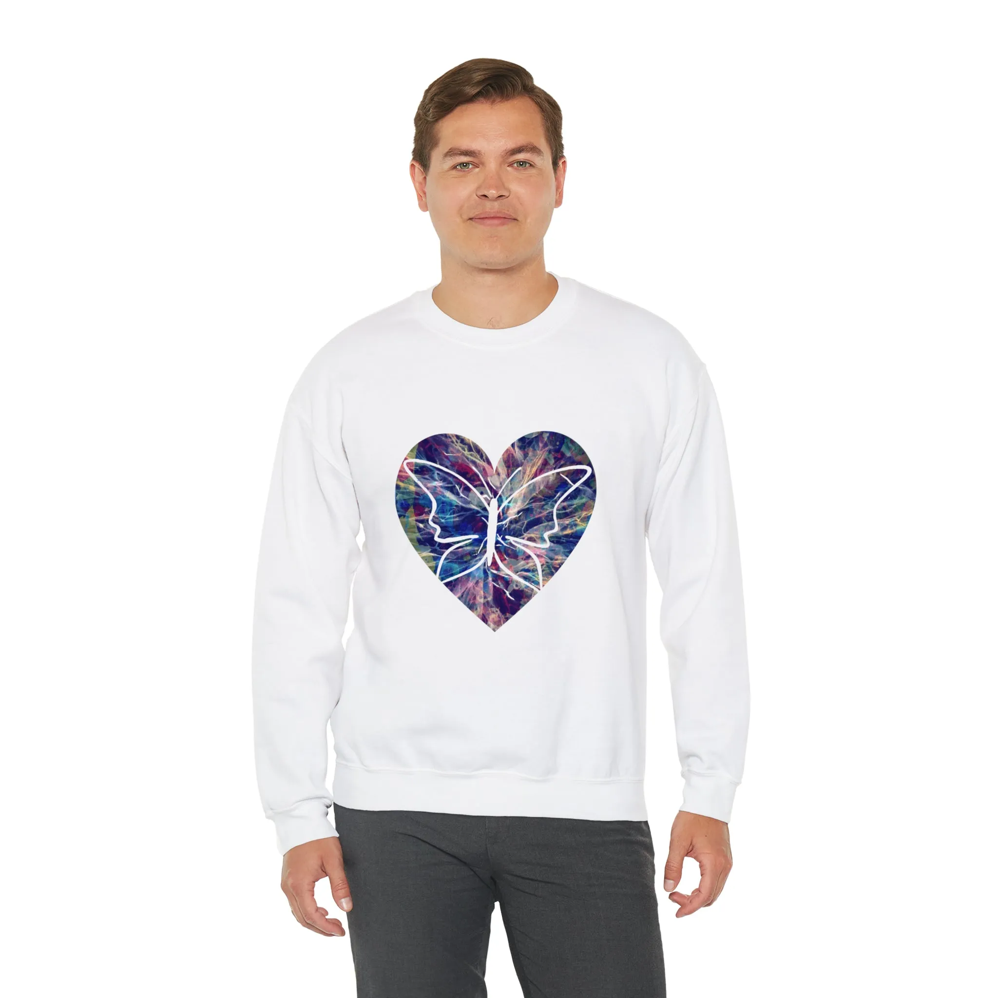 Heart butterfly Unisex Heavy Blend™ Crewneck Sweatshirt