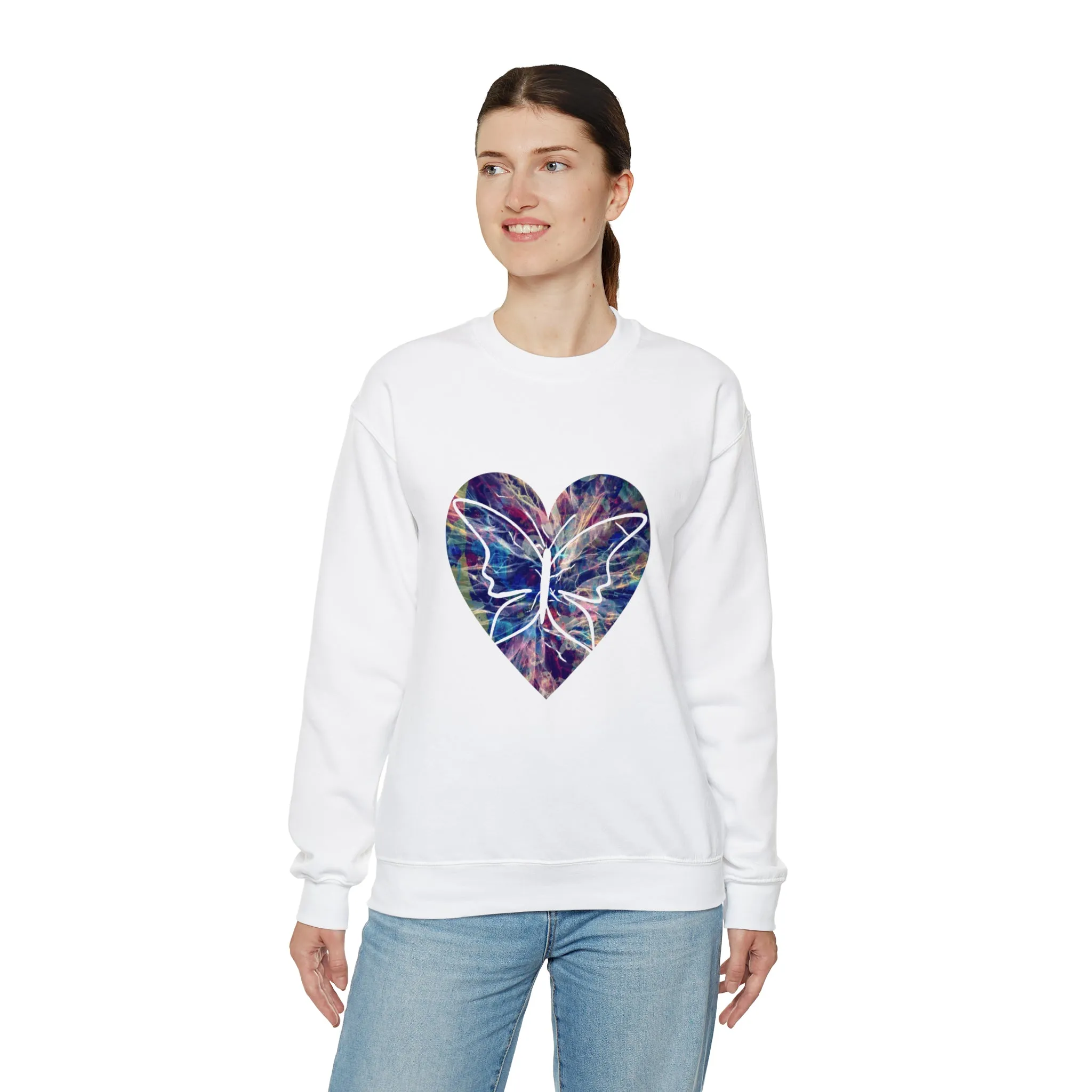 Heart butterfly Unisex Heavy Blend™ Crewneck Sweatshirt