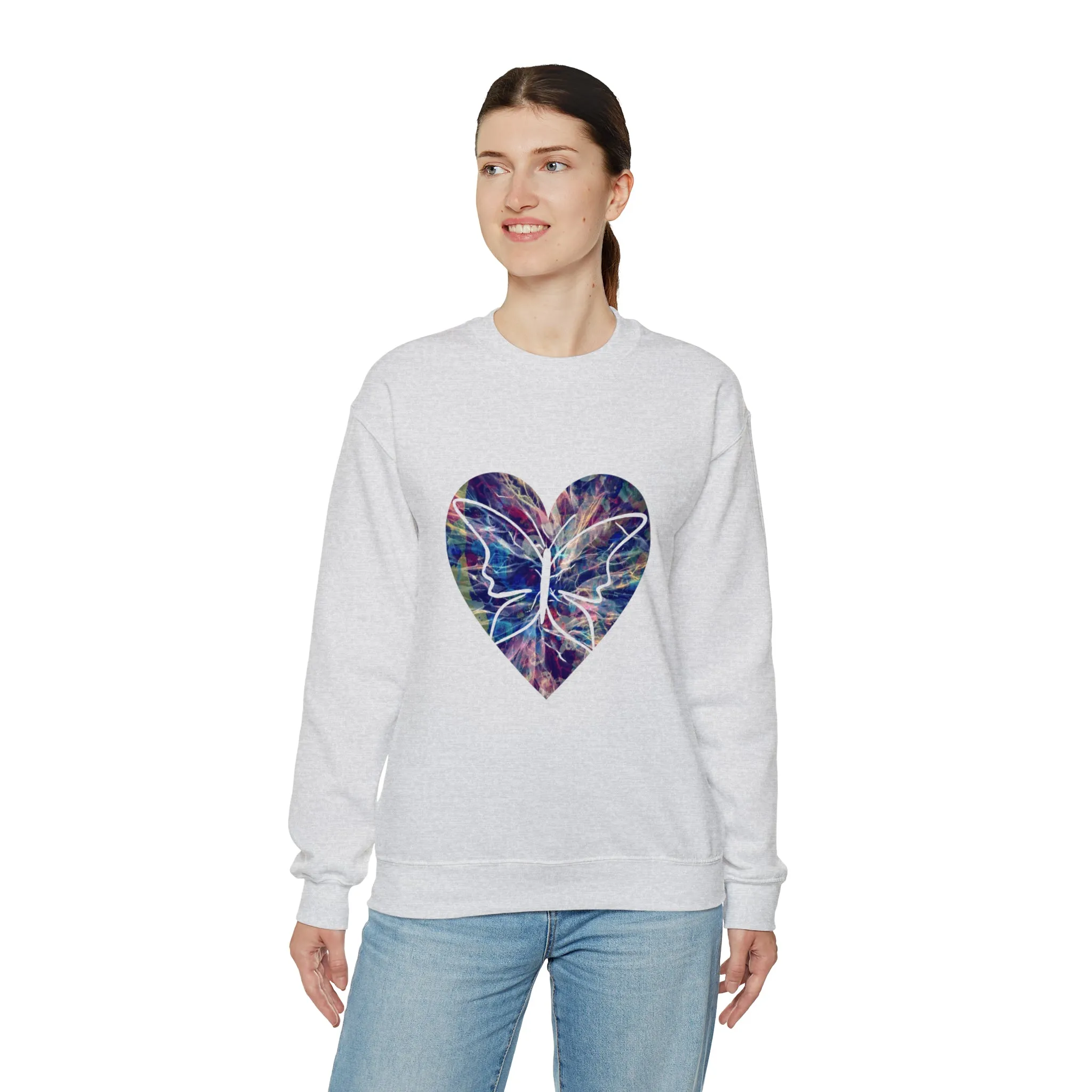 Heart butterfly Unisex Heavy Blend™ Crewneck Sweatshirt