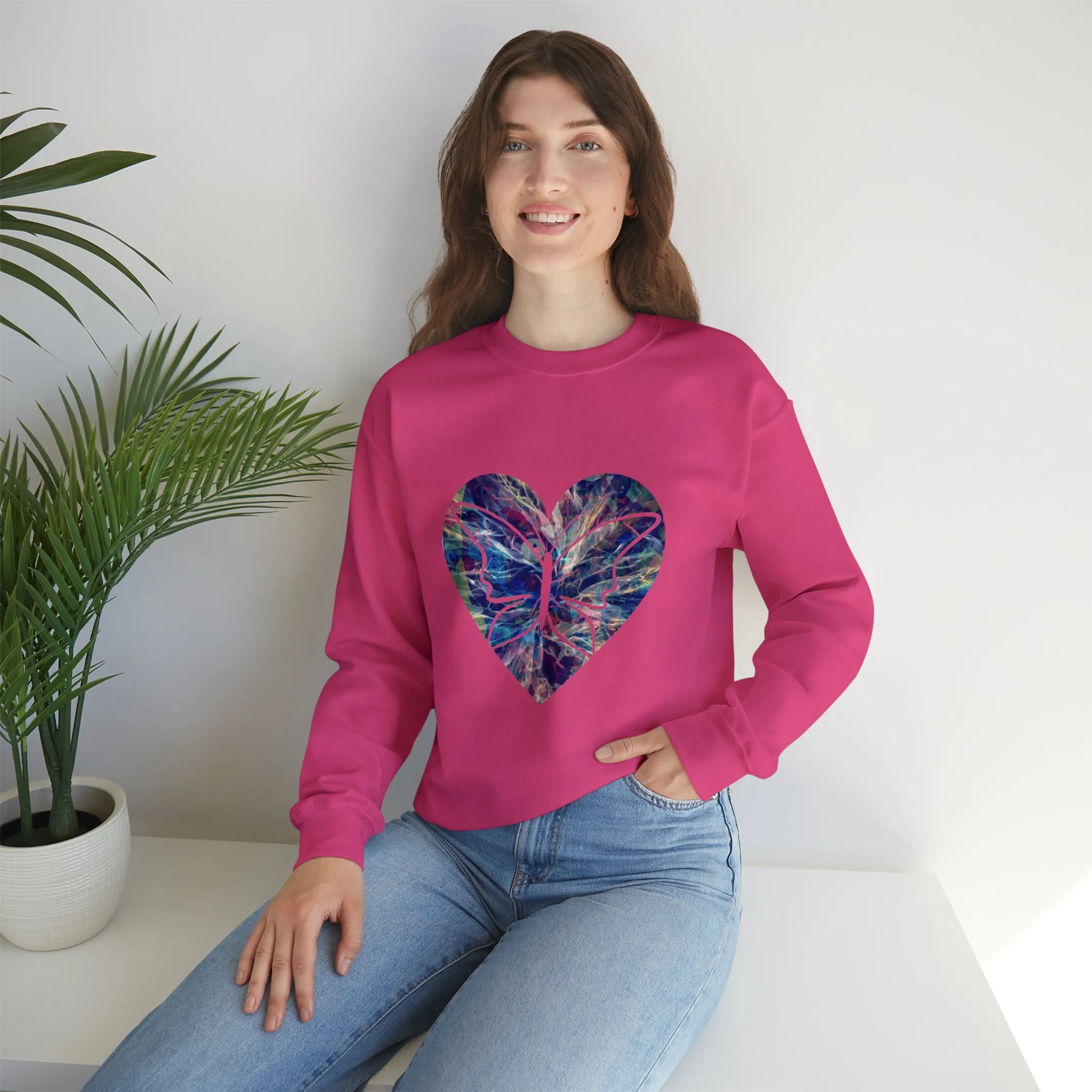 Heart butterfly Unisex Heavy Blend™ Crewneck Sweatshirt