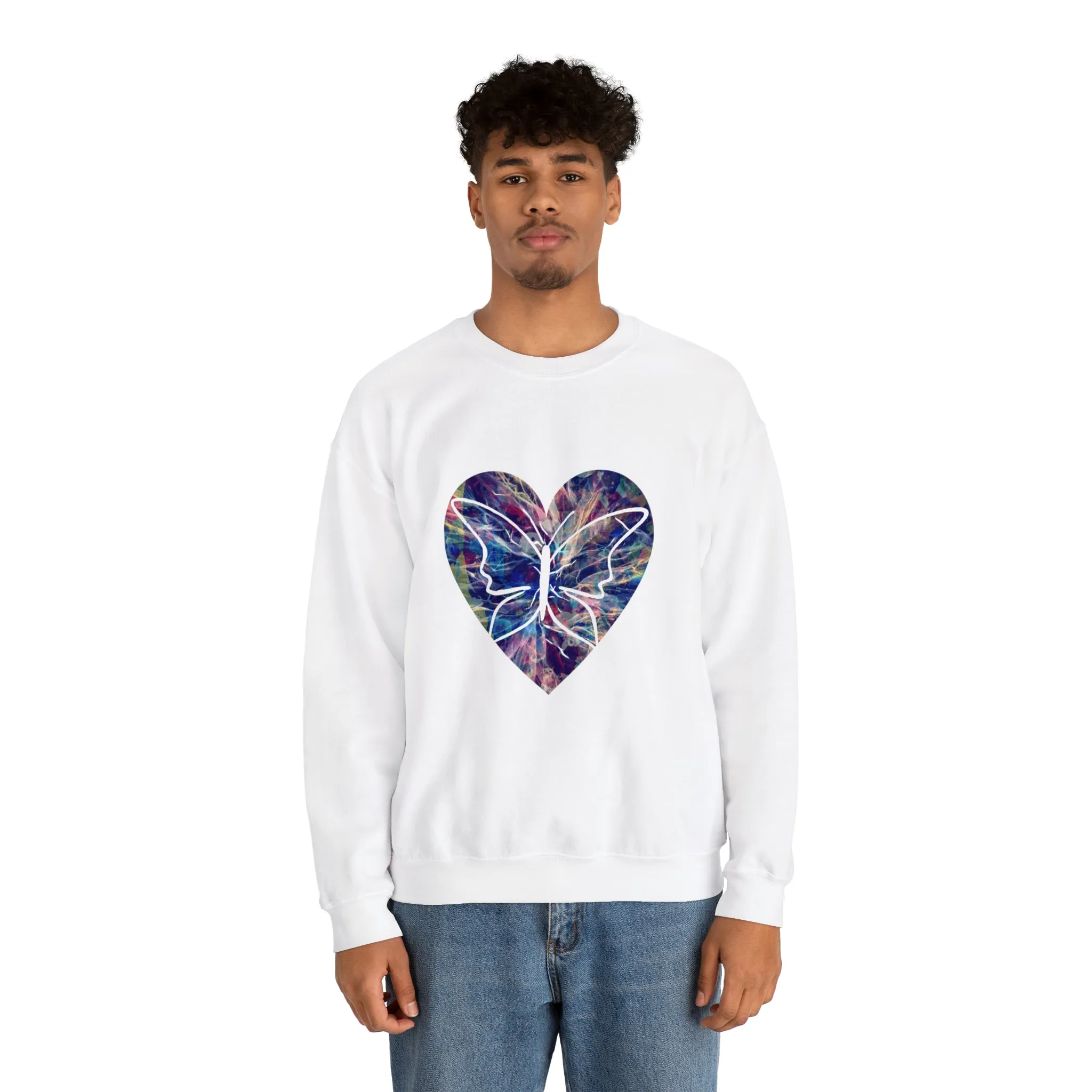 Heart butterfly Unisex Heavy Blend™ Crewneck Sweatshirt