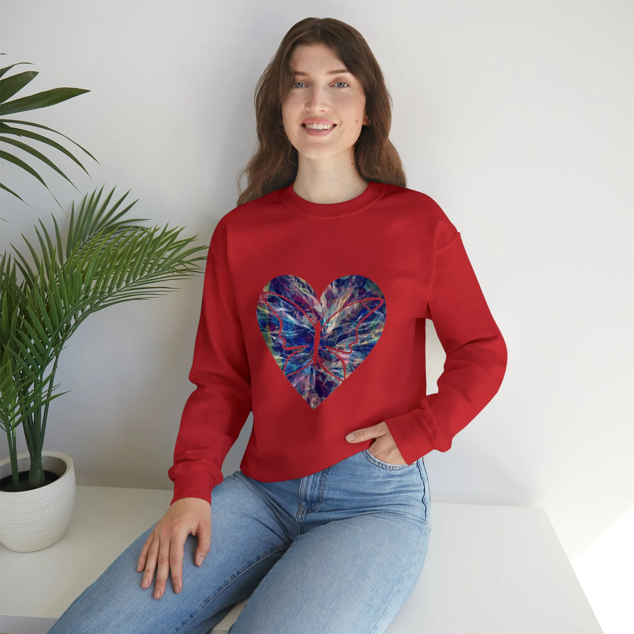 Heart butterfly Unisex Heavy Blend™ Crewneck Sweatshirt