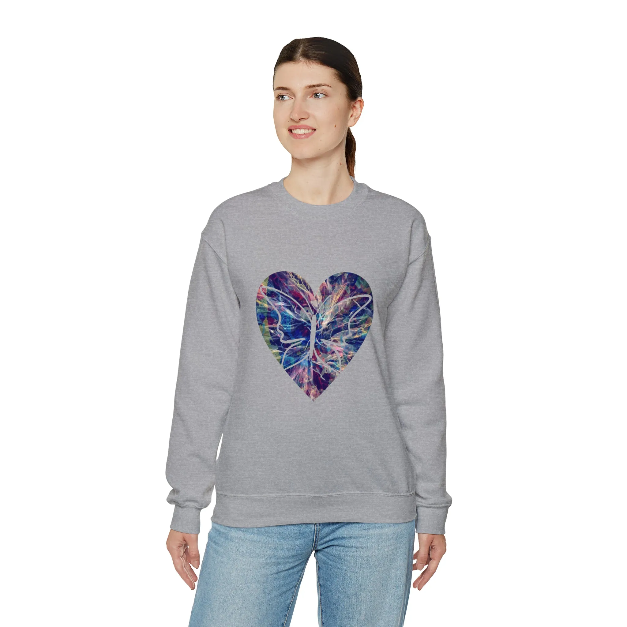 Heart butterfly Unisex Heavy Blend™ Crewneck Sweatshirt