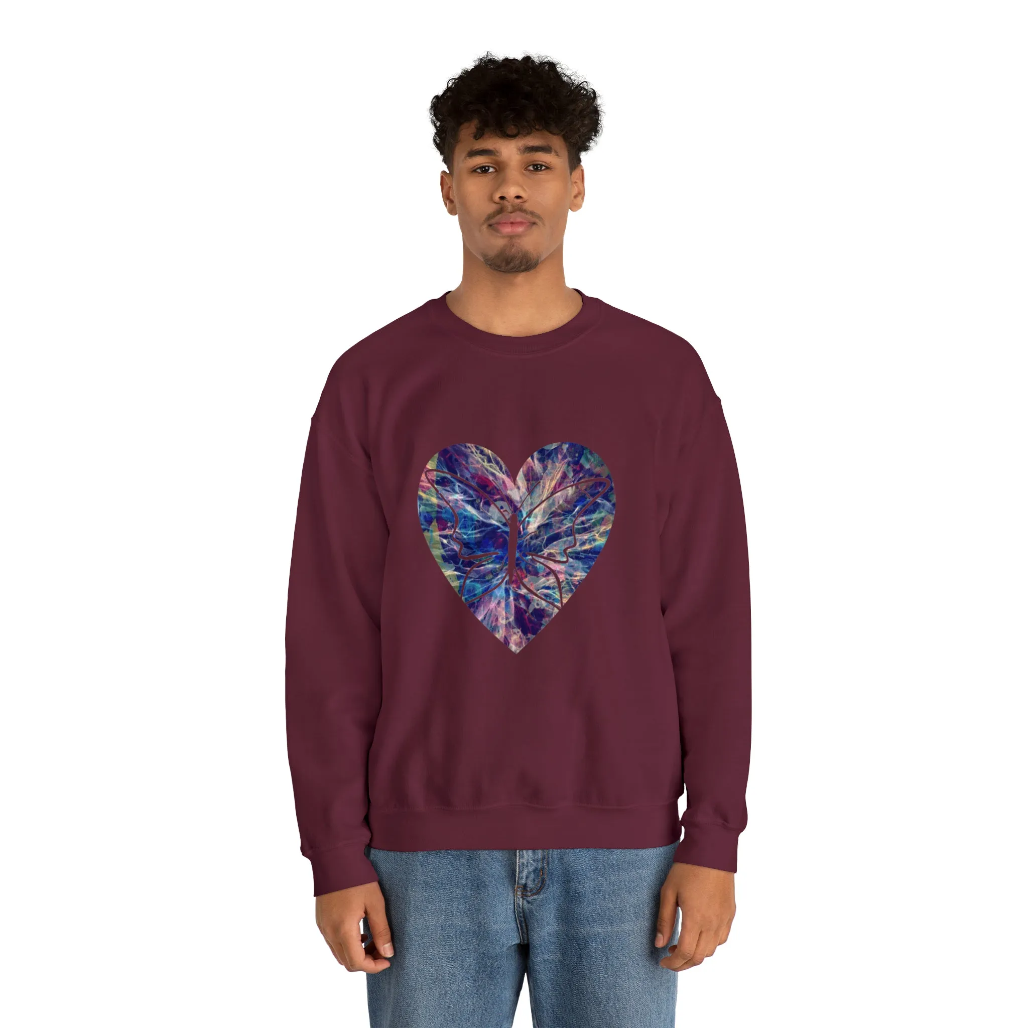 Heart butterfly Unisex Heavy Blend™ Crewneck Sweatshirt