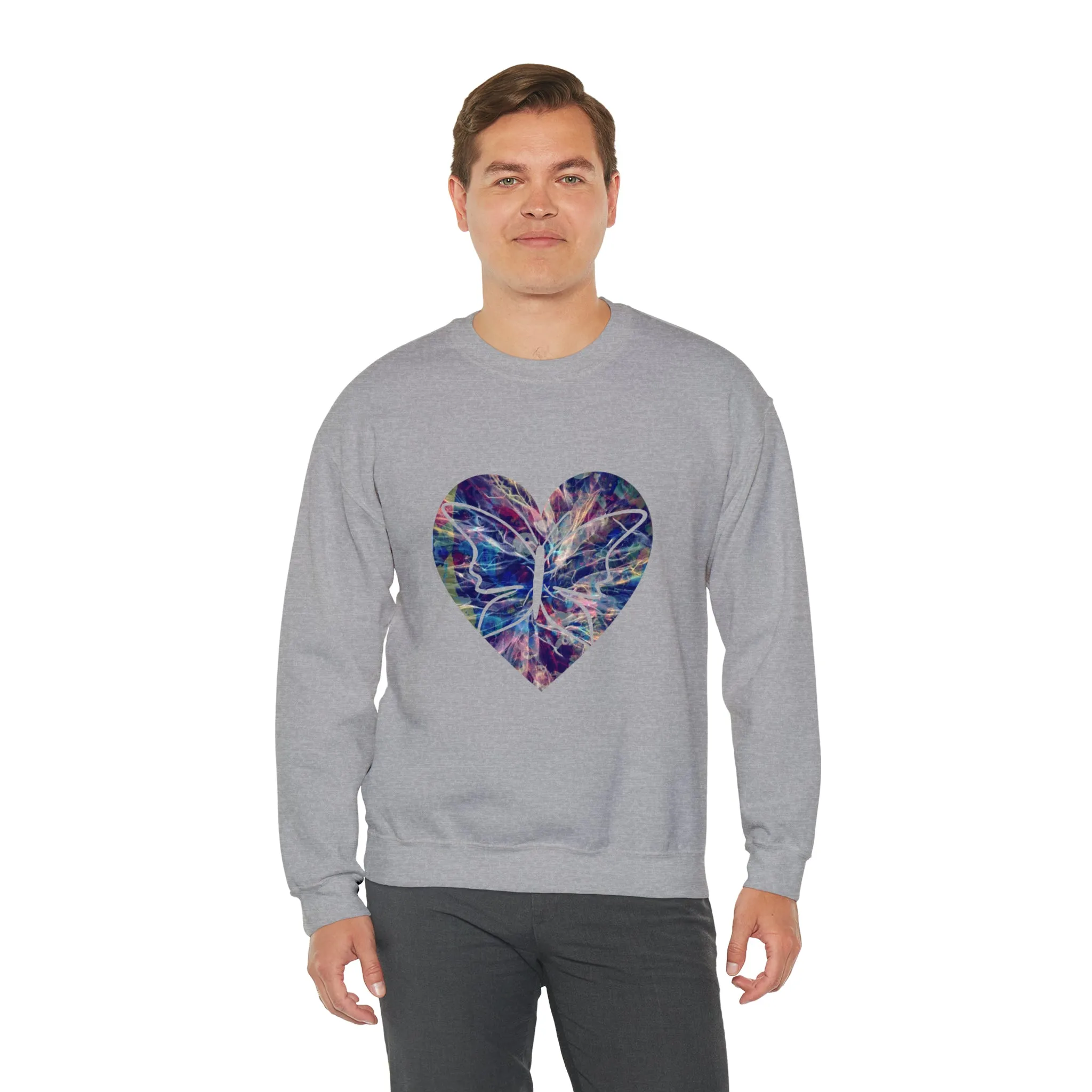 Heart butterfly Unisex Heavy Blend™ Crewneck Sweatshirt