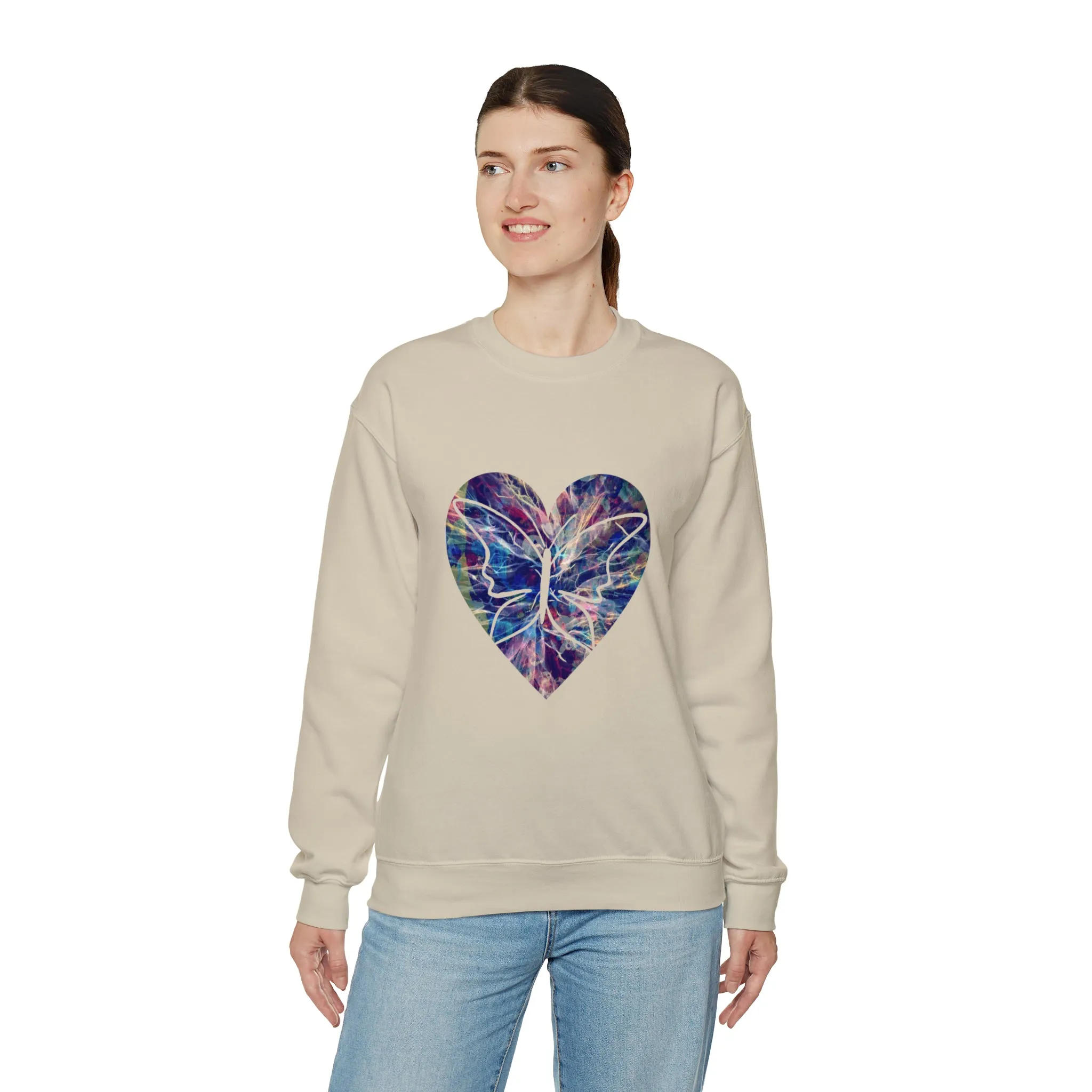 Heart butterfly Unisex Heavy Blend™ Crewneck Sweatshirt