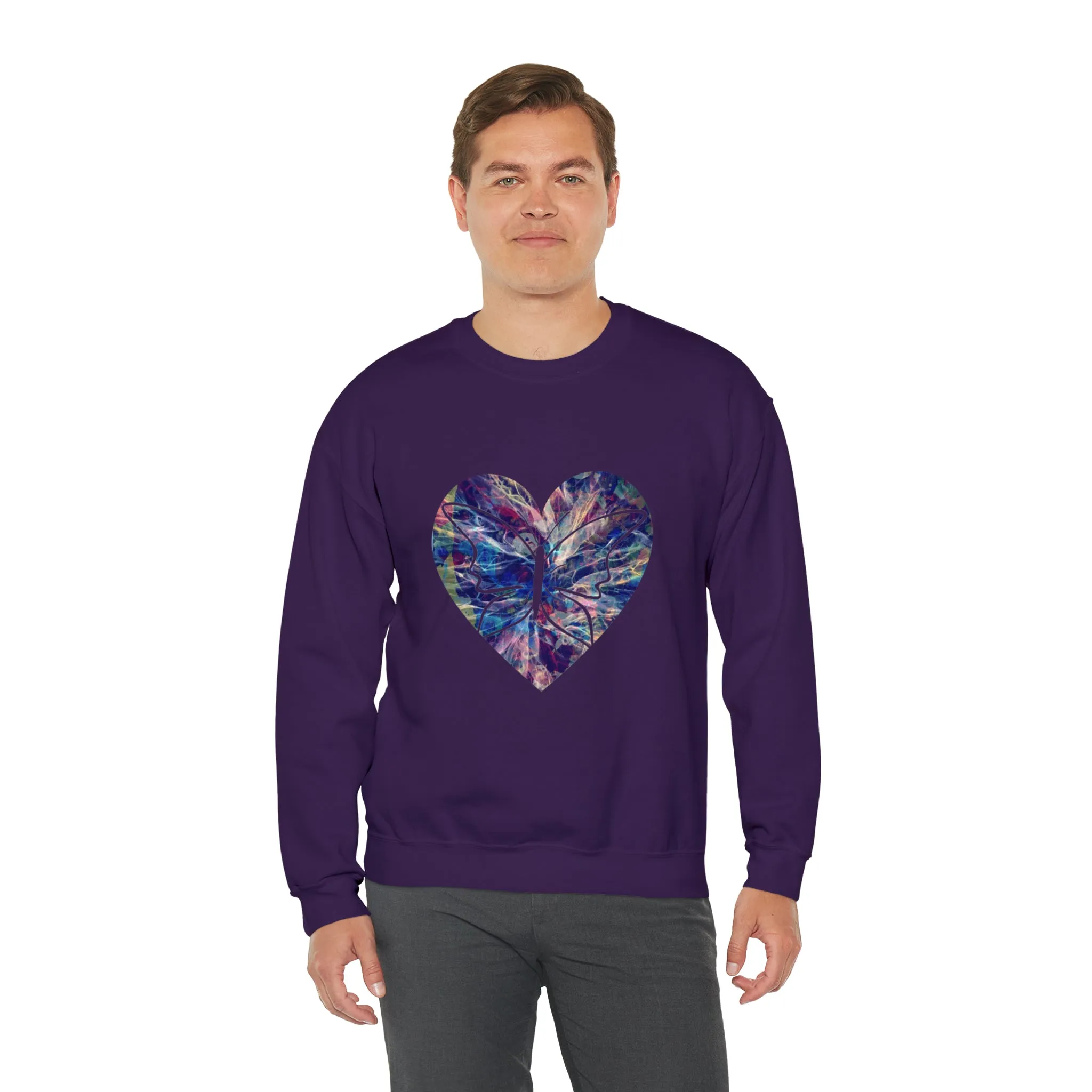 Heart butterfly Unisex Heavy Blend™ Crewneck Sweatshirt