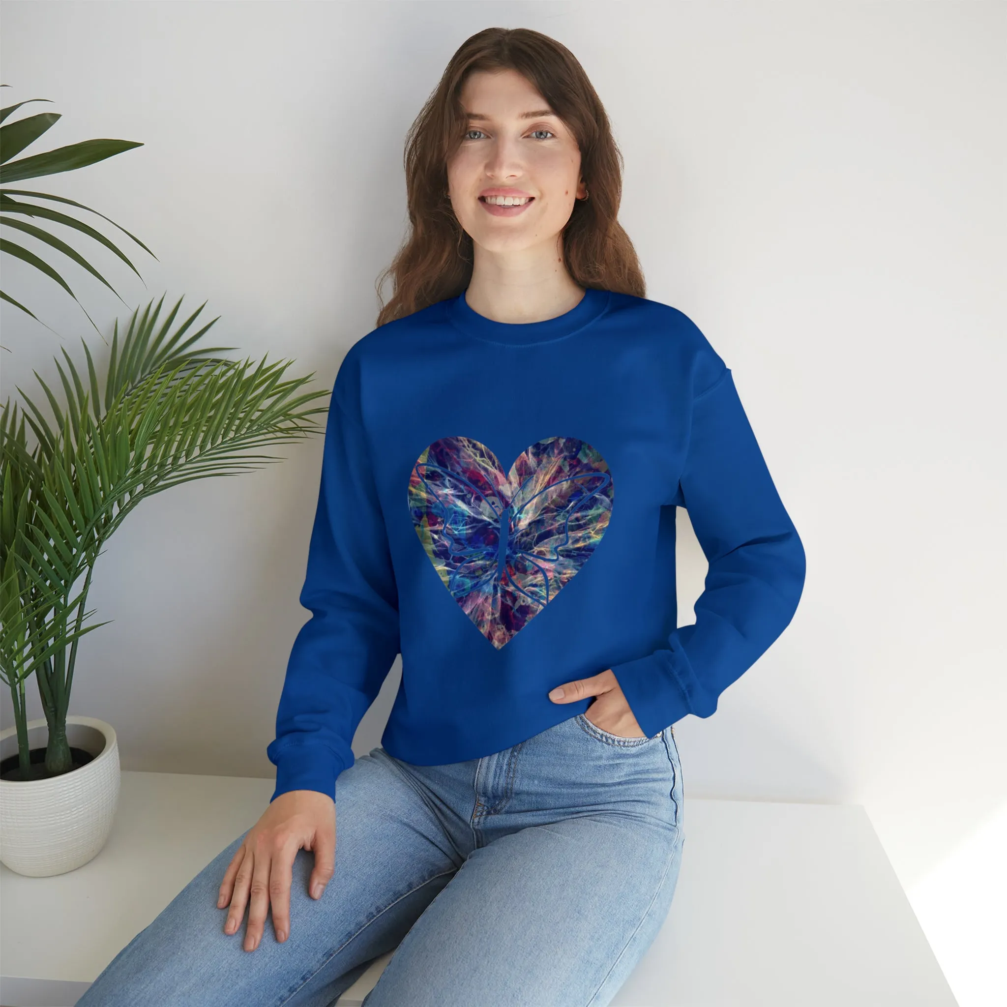 Heart butterfly Unisex Heavy Blend™ Crewneck Sweatshirt