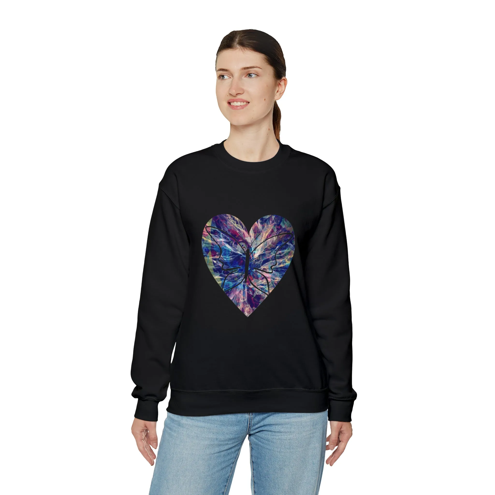 Heart butterfly Unisex Heavy Blend™ Crewneck Sweatshirt