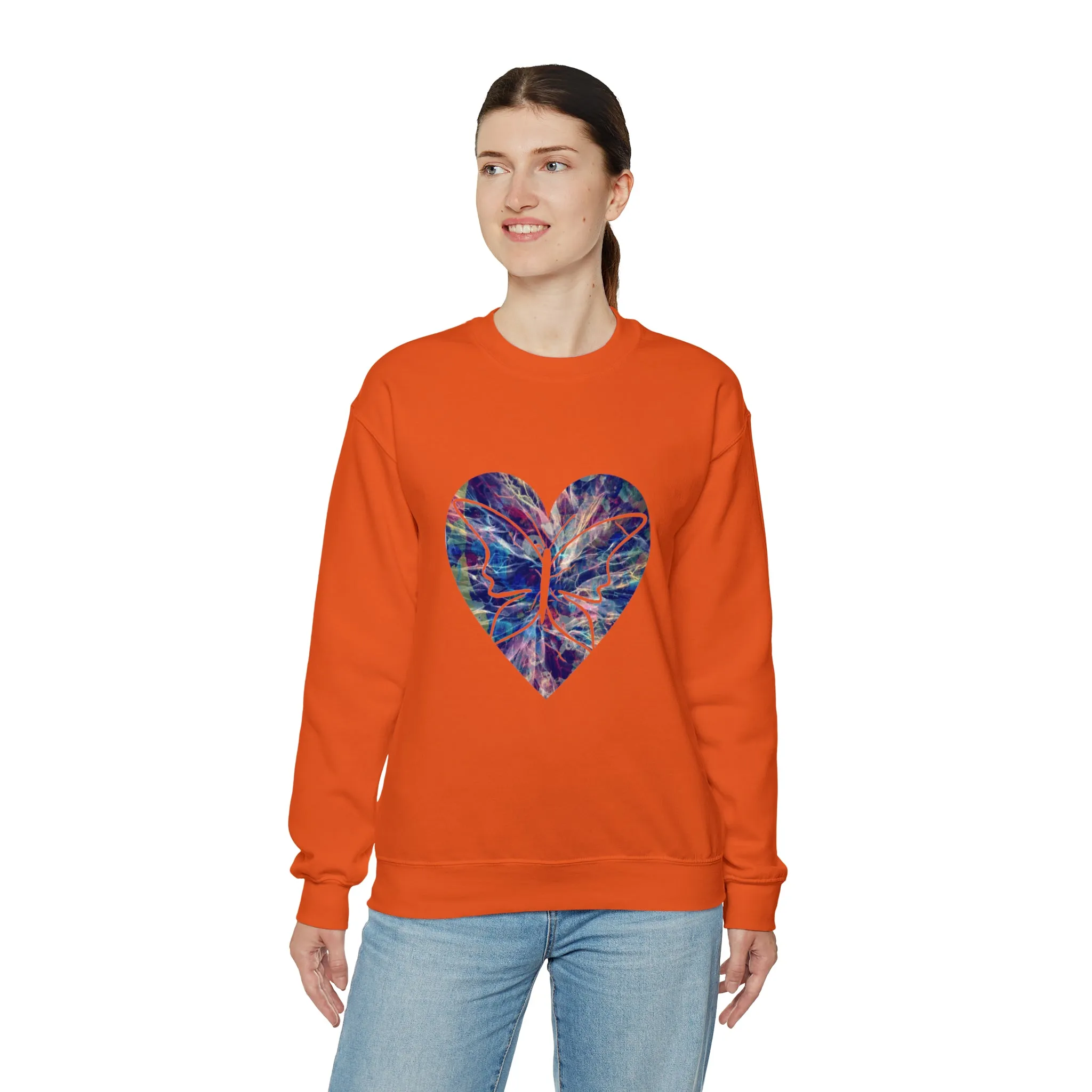 Heart butterfly Unisex Heavy Blend™ Crewneck Sweatshirt