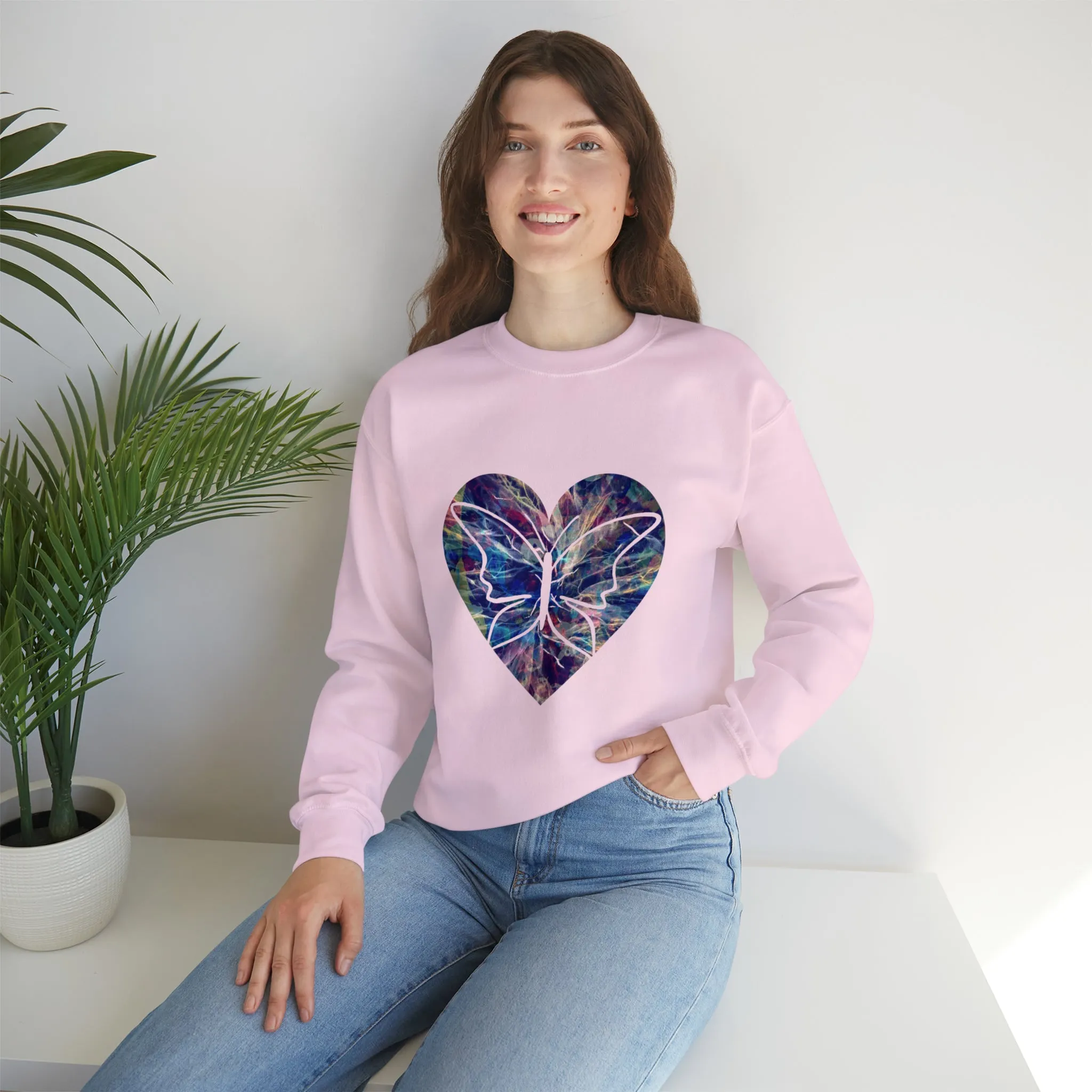 Heart butterfly Unisex Heavy Blend™ Crewneck Sweatshirt