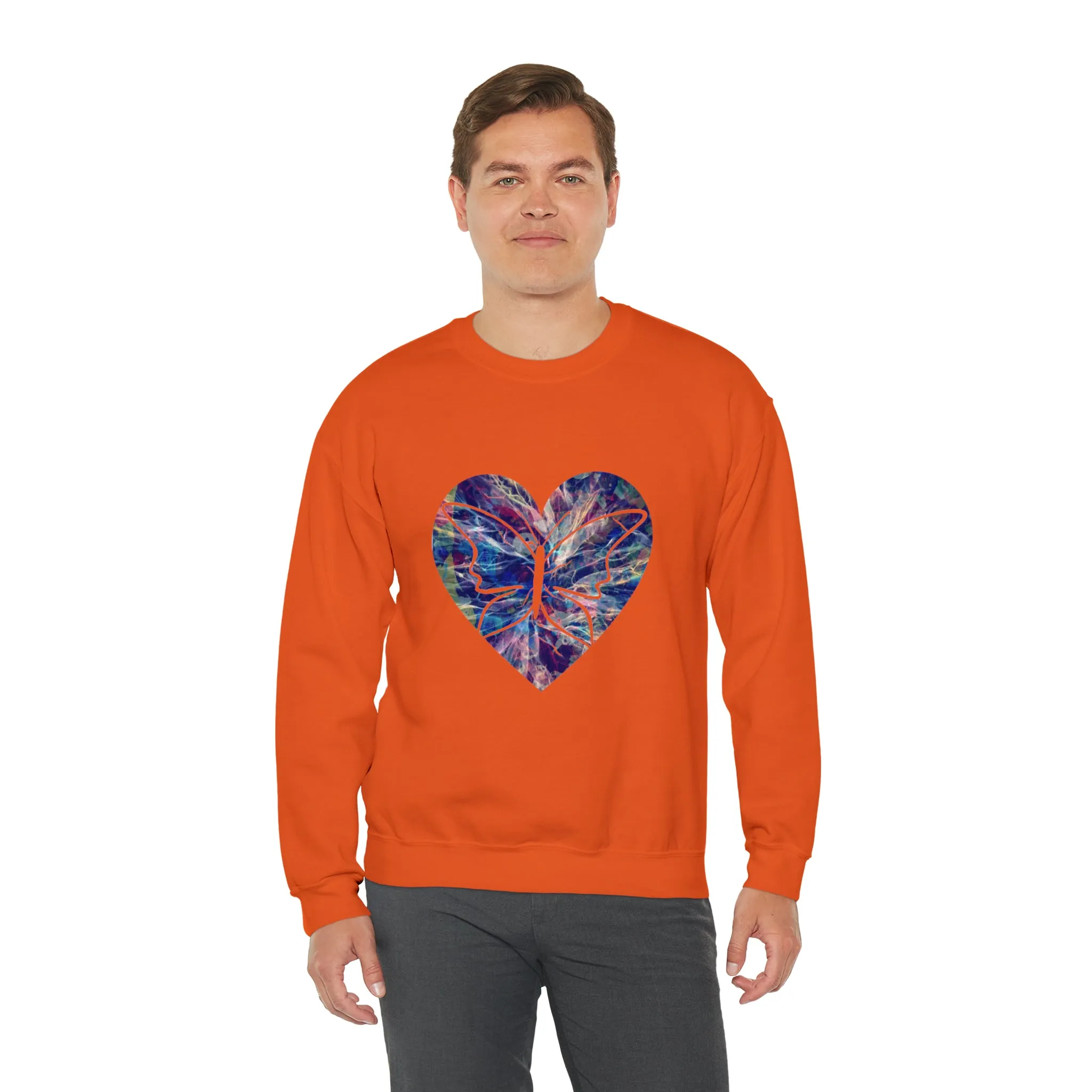 Heart butterfly Unisex Heavy Blend™ Crewneck Sweatshirt