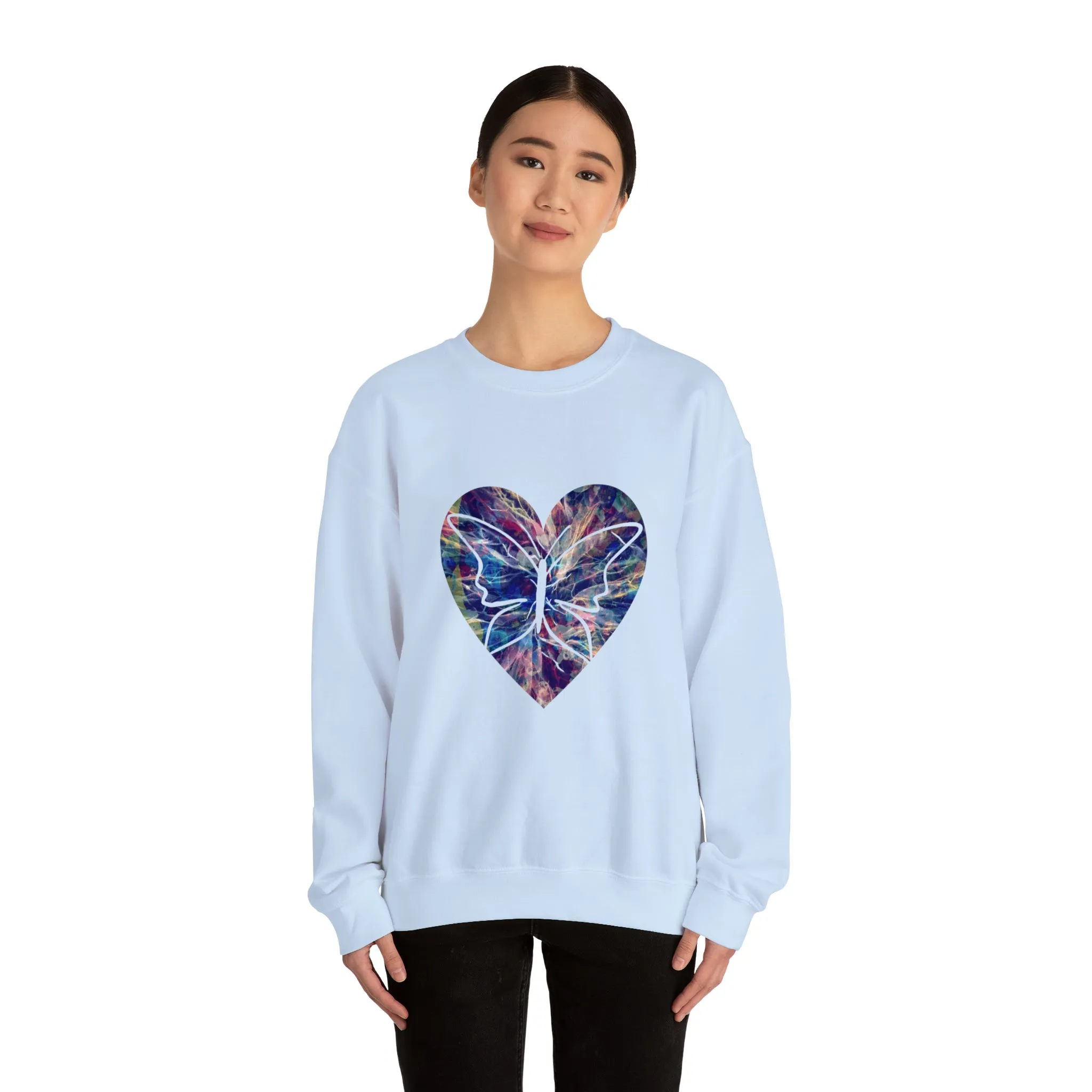 Heart butterfly Unisex Heavy Blend™ Crewneck Sweatshirt