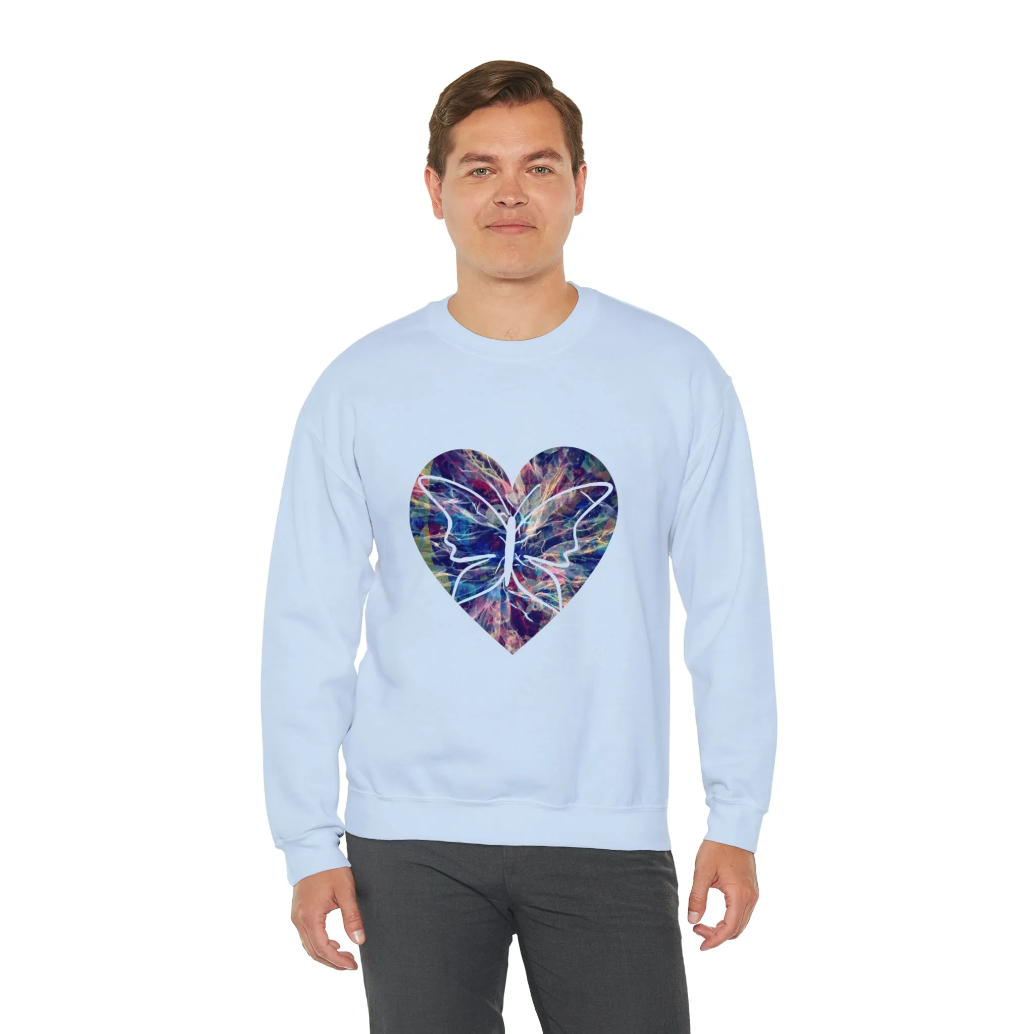 Heart butterfly Unisex Heavy Blend™ Crewneck Sweatshirt