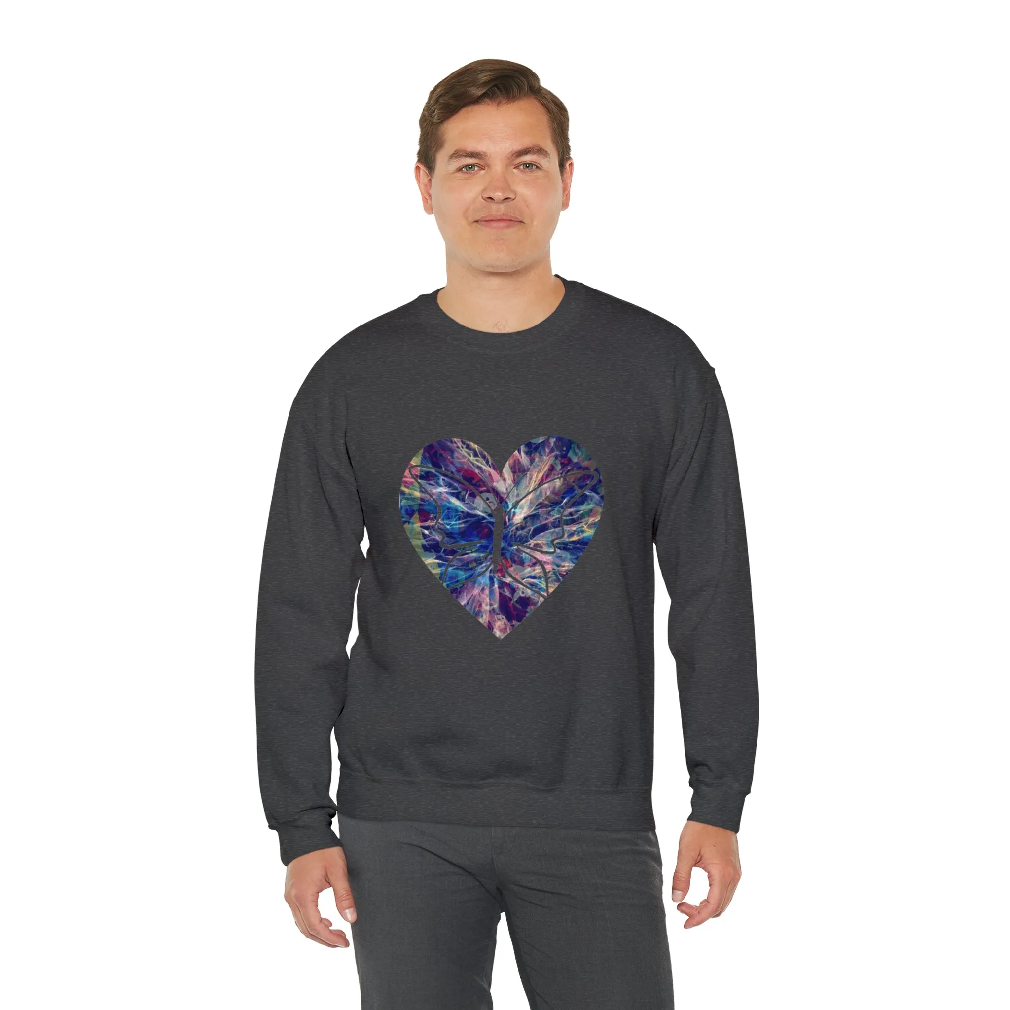 Heart butterfly Unisex Heavy Blend™ Crewneck Sweatshirt