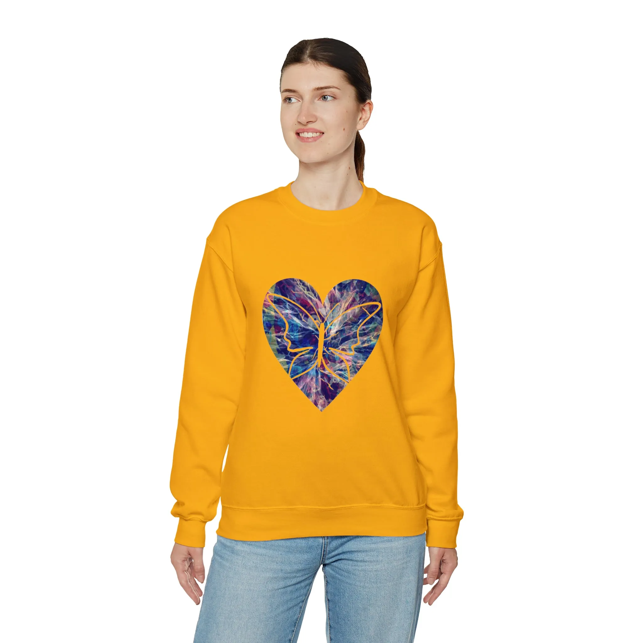 Heart butterfly Unisex Heavy Blend™ Crewneck Sweatshirt