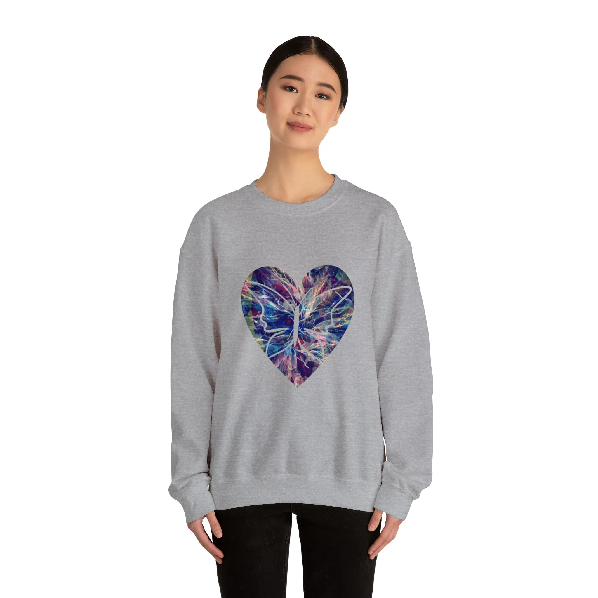 Heart butterfly Unisex Heavy Blend™ Crewneck Sweatshirt