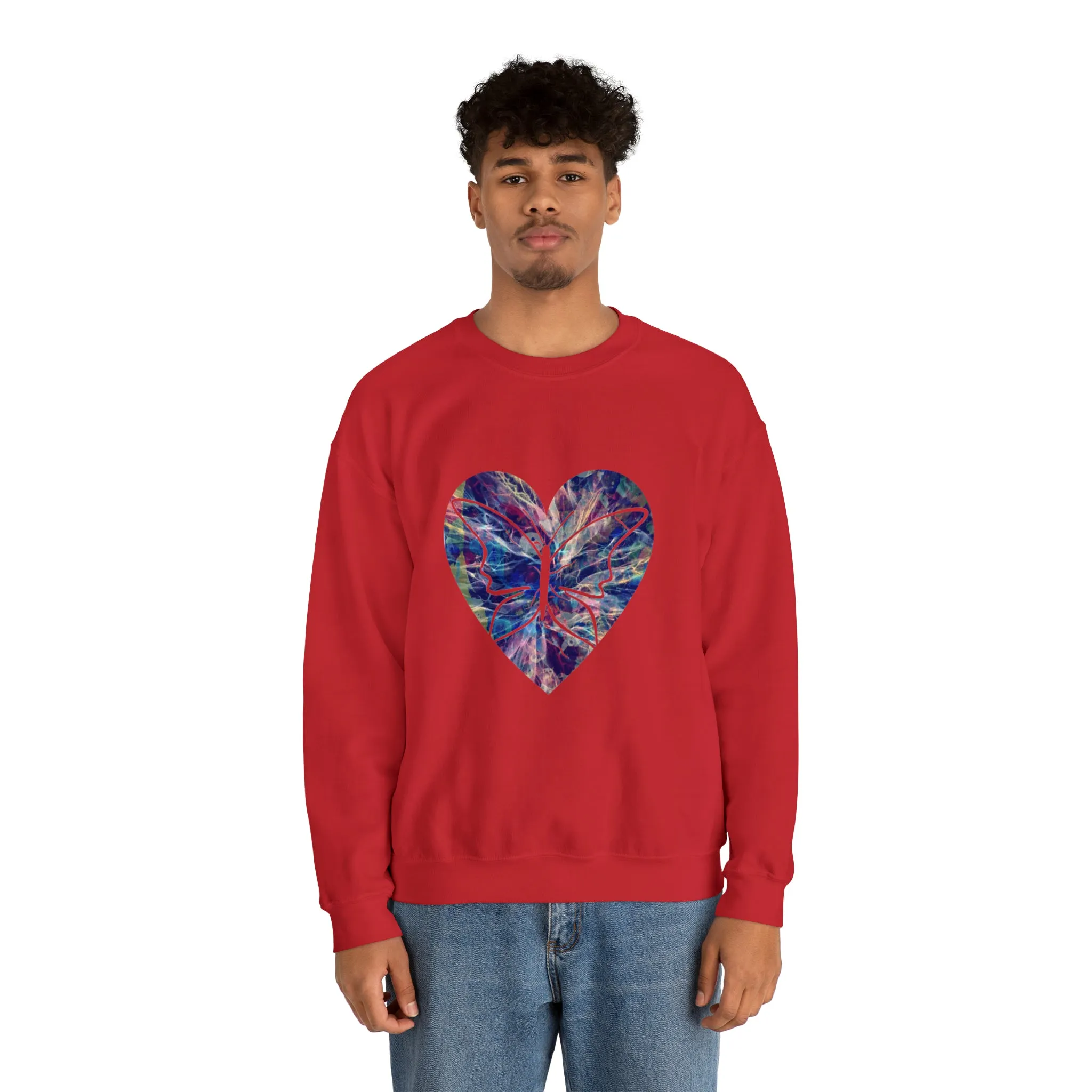 Heart butterfly Unisex Heavy Blend™ Crewneck Sweatshirt