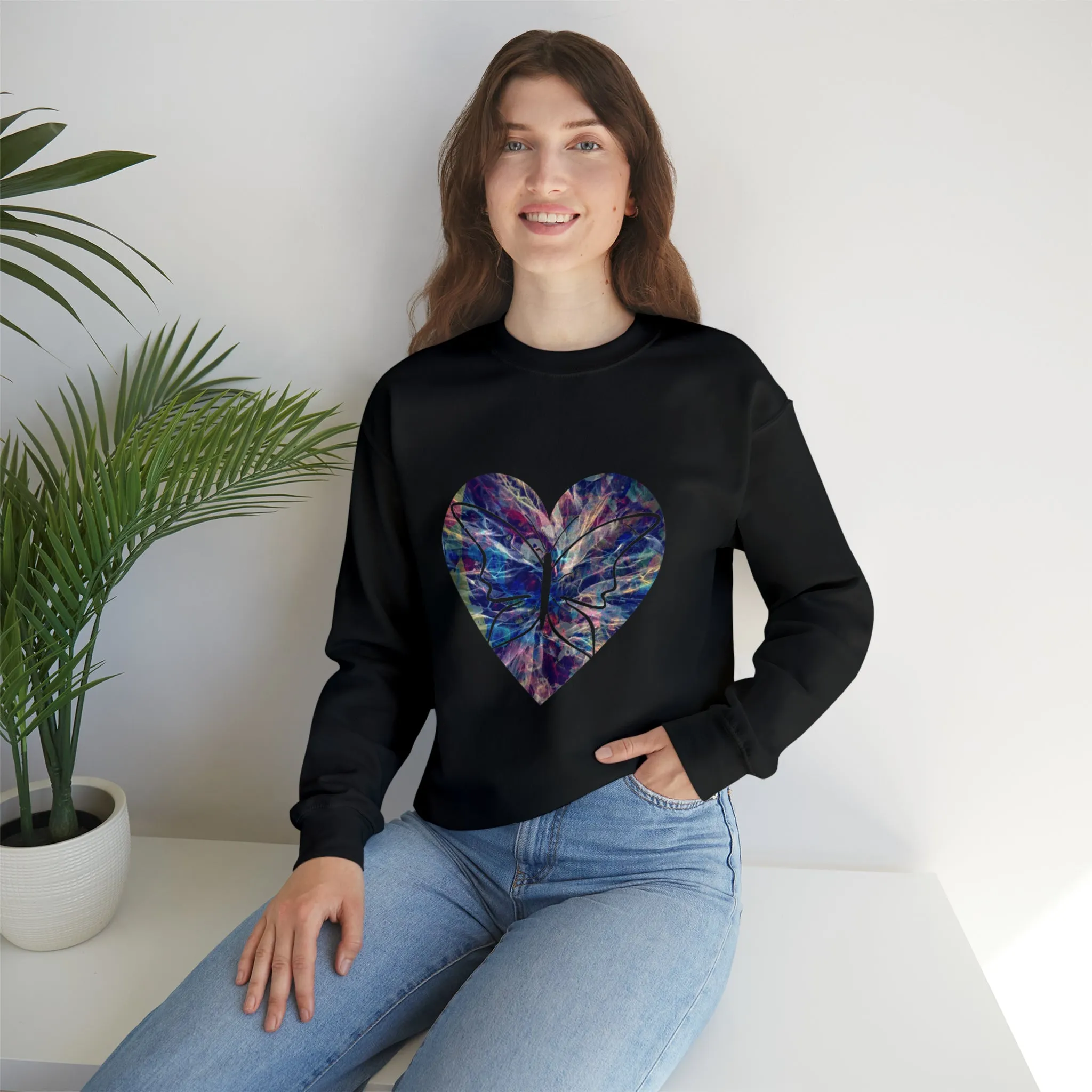 Heart butterfly Unisex Heavy Blend™ Crewneck Sweatshirt