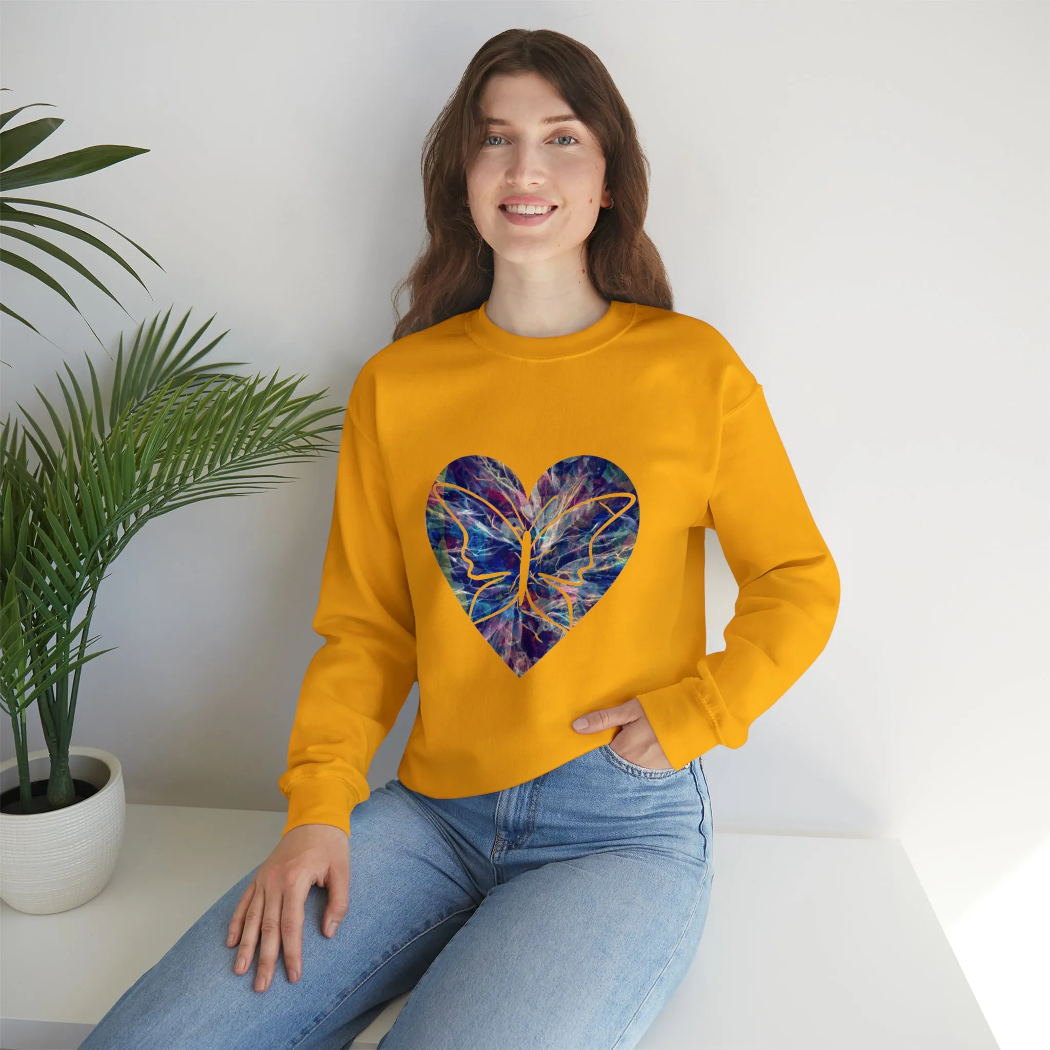 Heart butterfly Unisex Heavy Blend™ Crewneck Sweatshirt