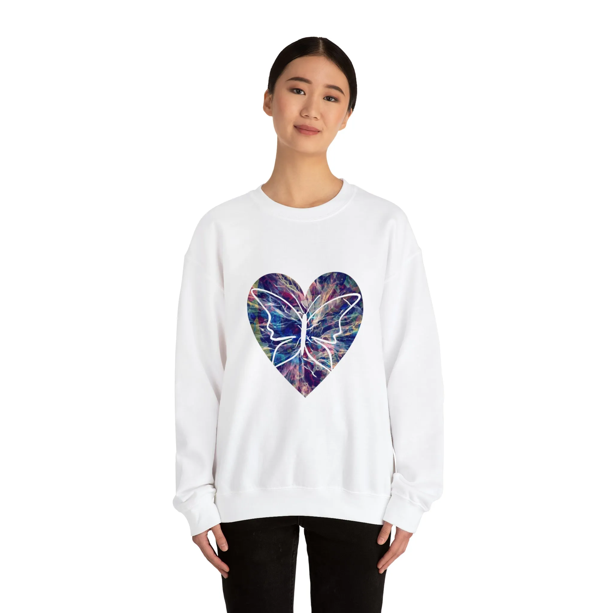 Heart butterfly Unisex Heavy Blend™ Crewneck Sweatshirt