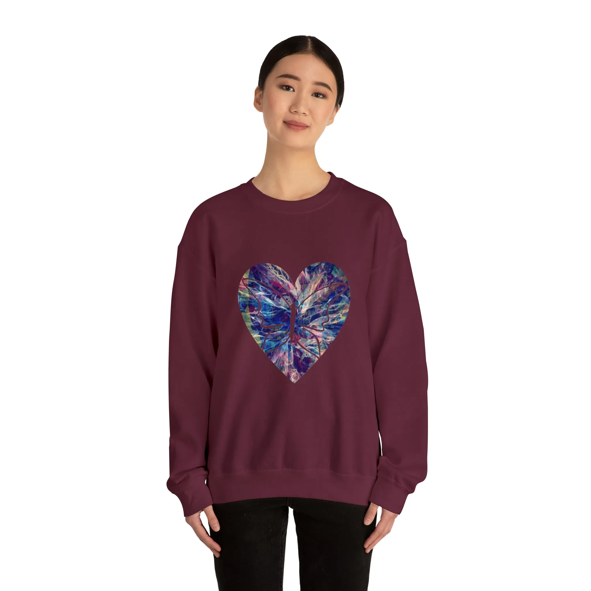 Heart butterfly Unisex Heavy Blend™ Crewneck Sweatshirt