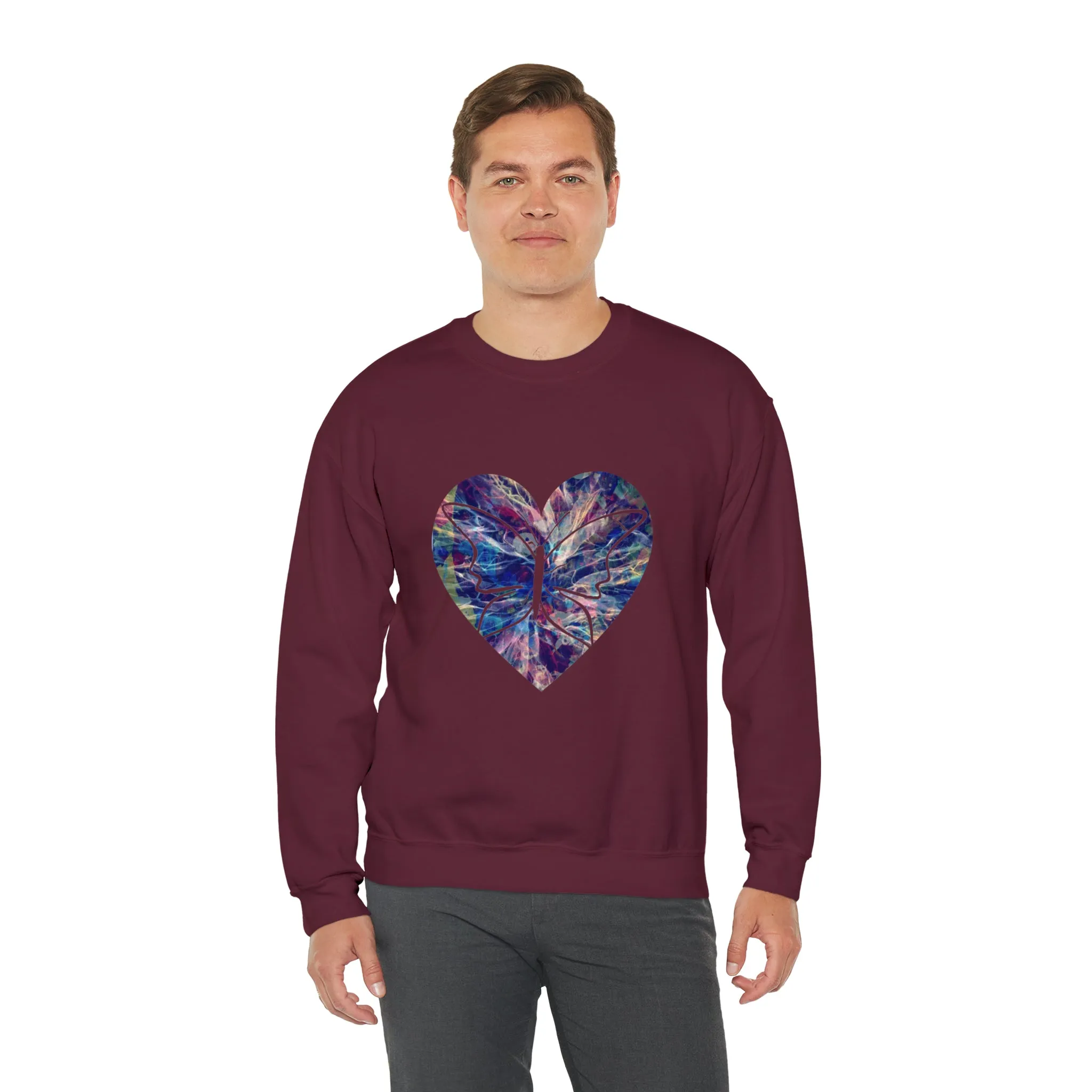 Heart butterfly Unisex Heavy Blend™ Crewneck Sweatshirt