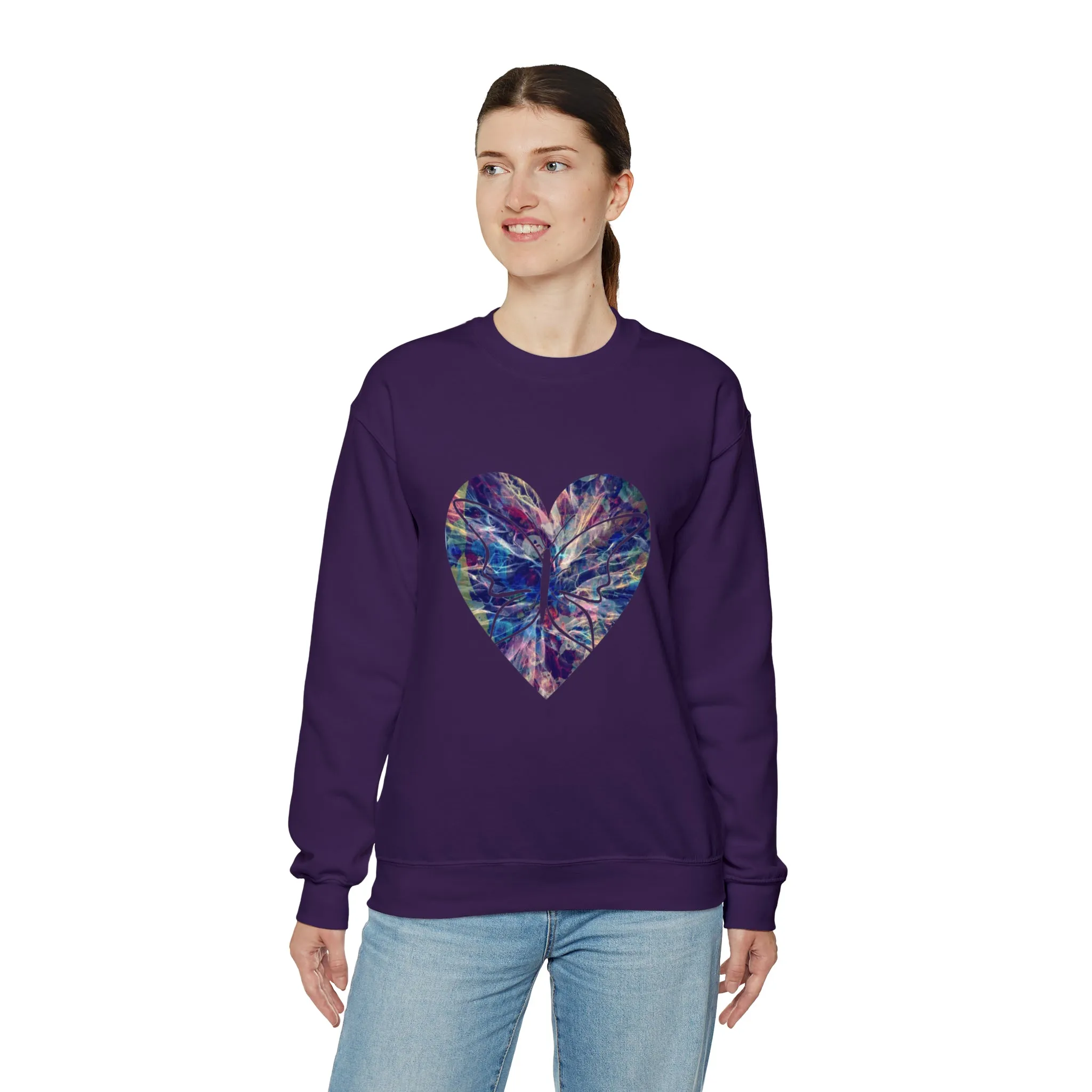 Heart butterfly Unisex Heavy Blend™ Crewneck Sweatshirt