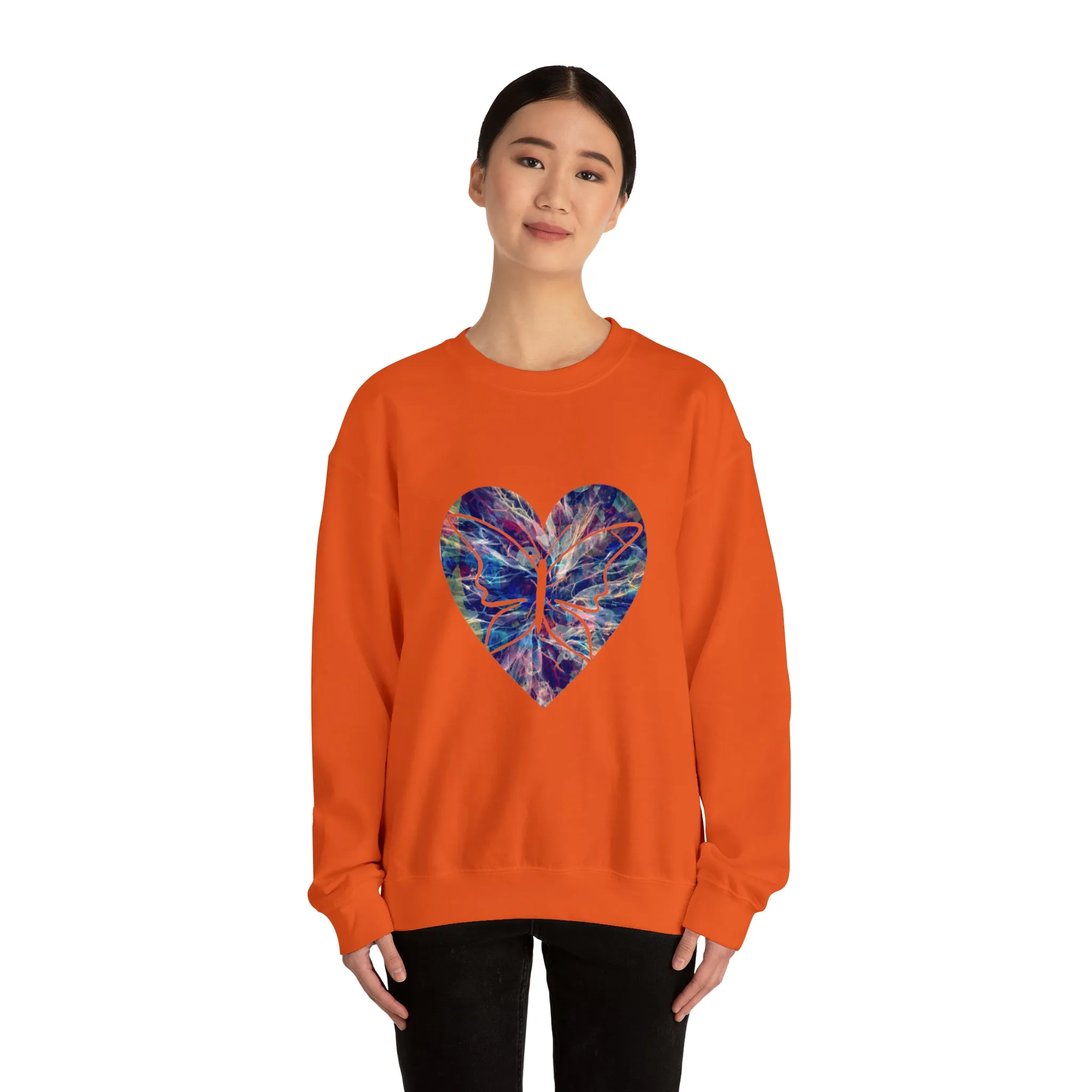 Heart butterfly Unisex Heavy Blend™ Crewneck Sweatshirt