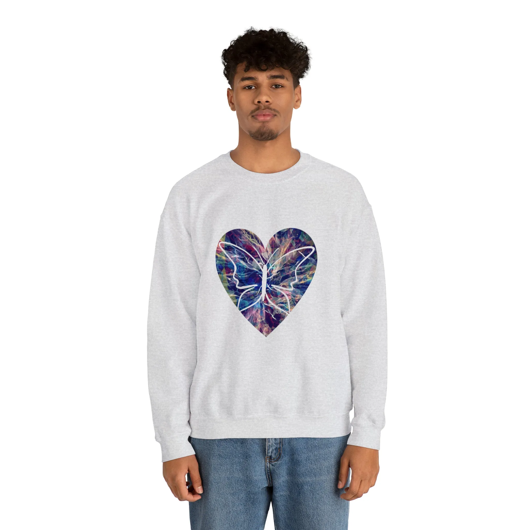 Heart butterfly Unisex Heavy Blend™ Crewneck Sweatshirt