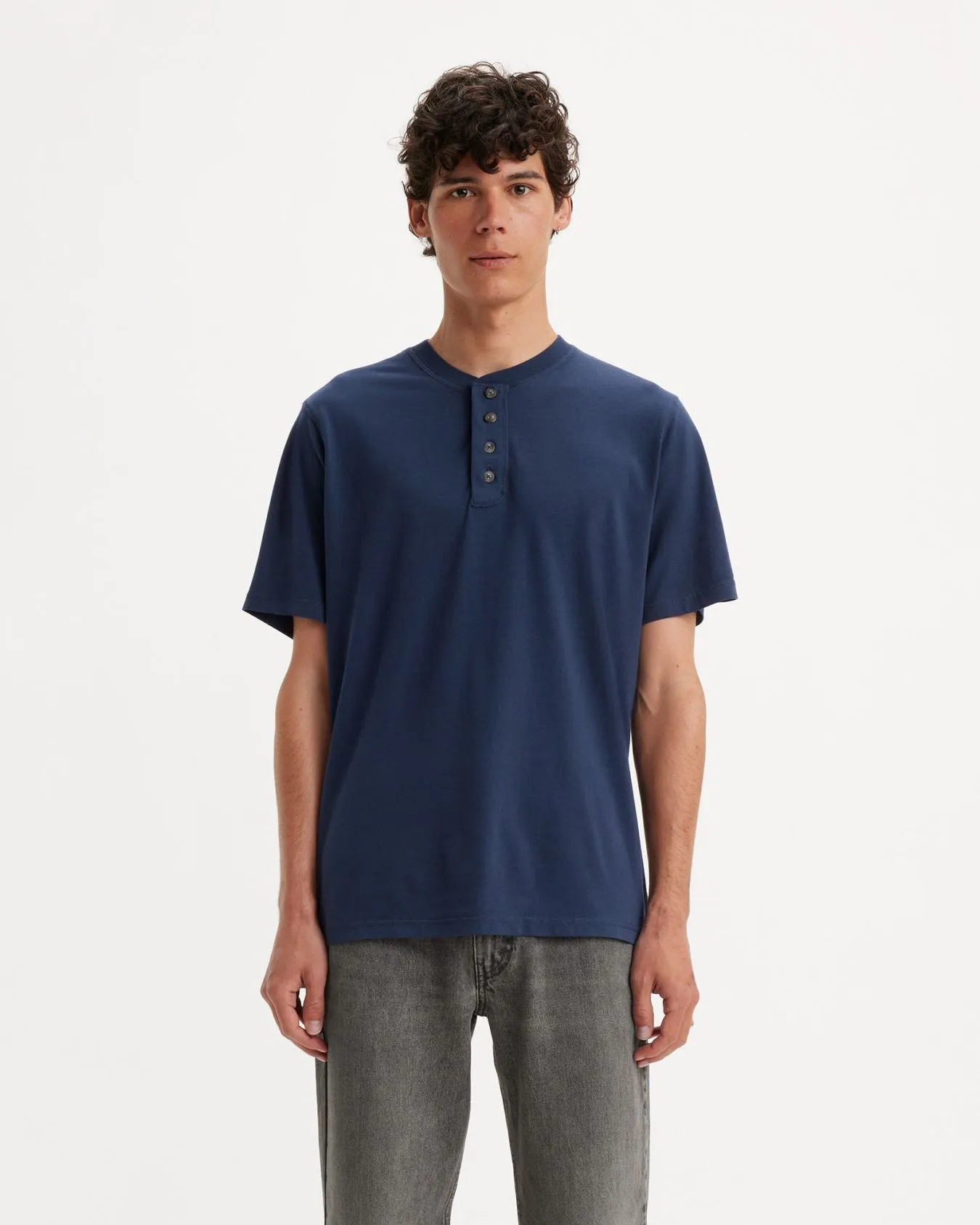 Levi's® S/S 4 Button Henley - Naval Academy