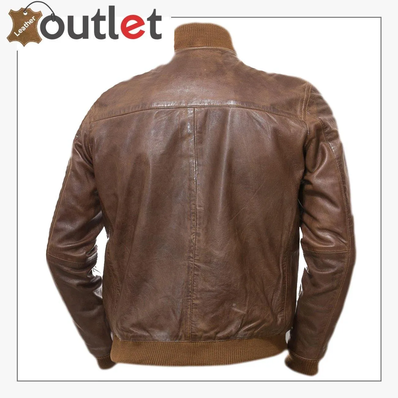 Men Tawny Brown Bomber Jacket