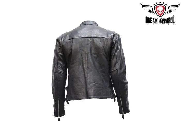 Mens Motorcycle Jacket With Zipper