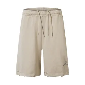 Men's Solid Color Casual Straight-leg Shorts