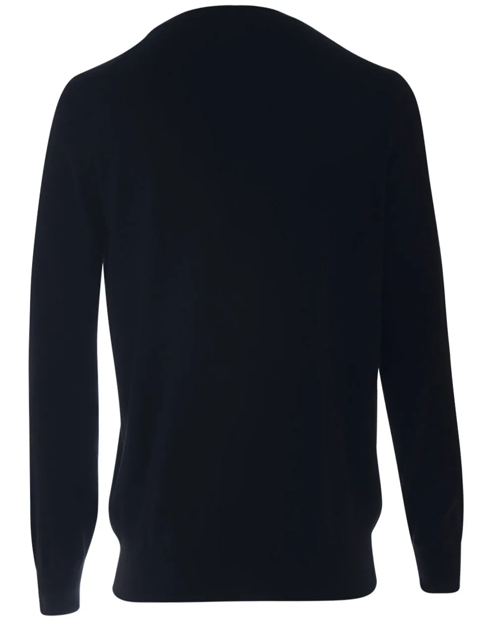 Navy Cashmere Crewneck Sweater