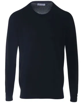 Navy Cashmere Crewneck Sweater