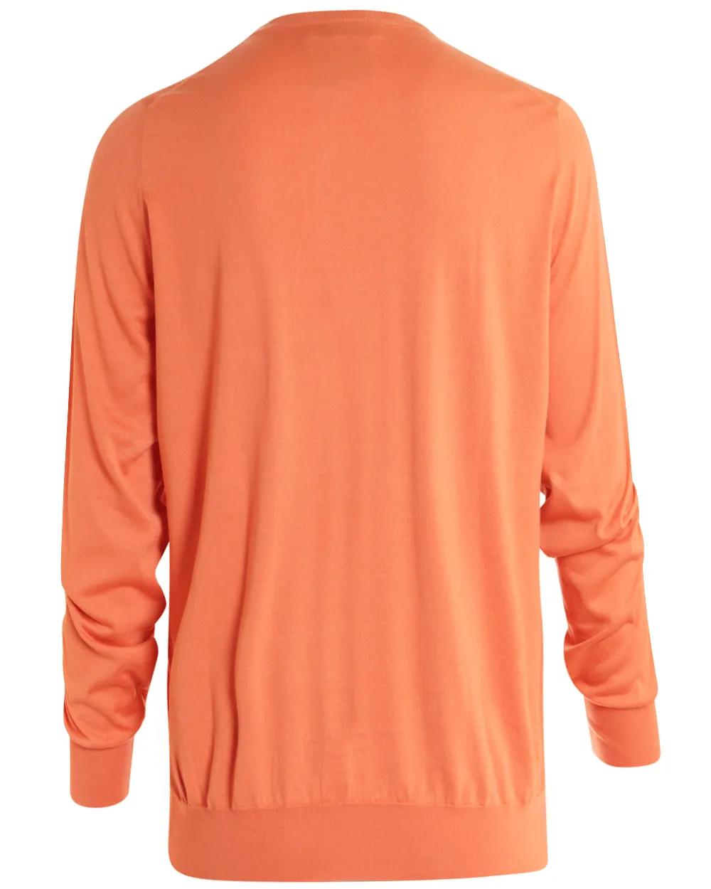 Orange Lightweight Cotton Crewneck Sweater