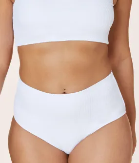 The High - Waisted Bottom - Ribbed - White