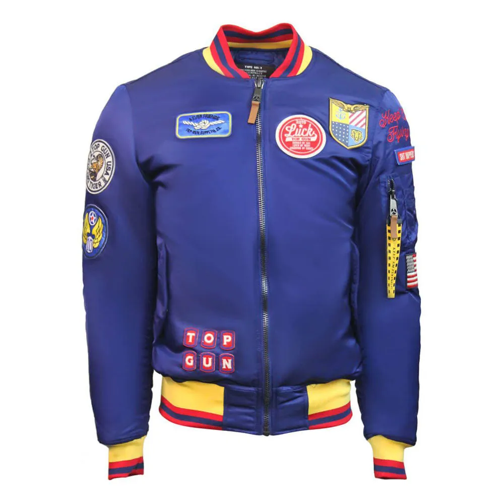 Top Gun Luck Bomber Jacket Navy