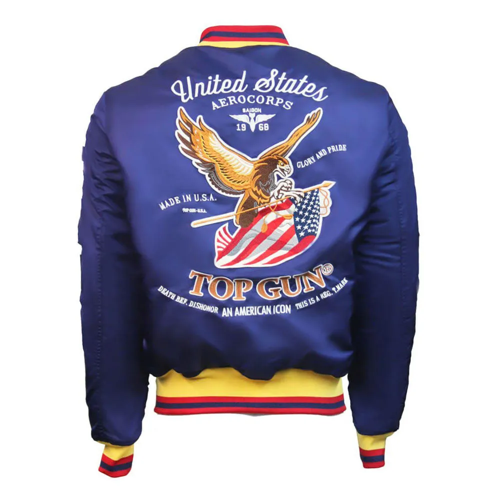 Top Gun Luck Bomber Jacket Navy